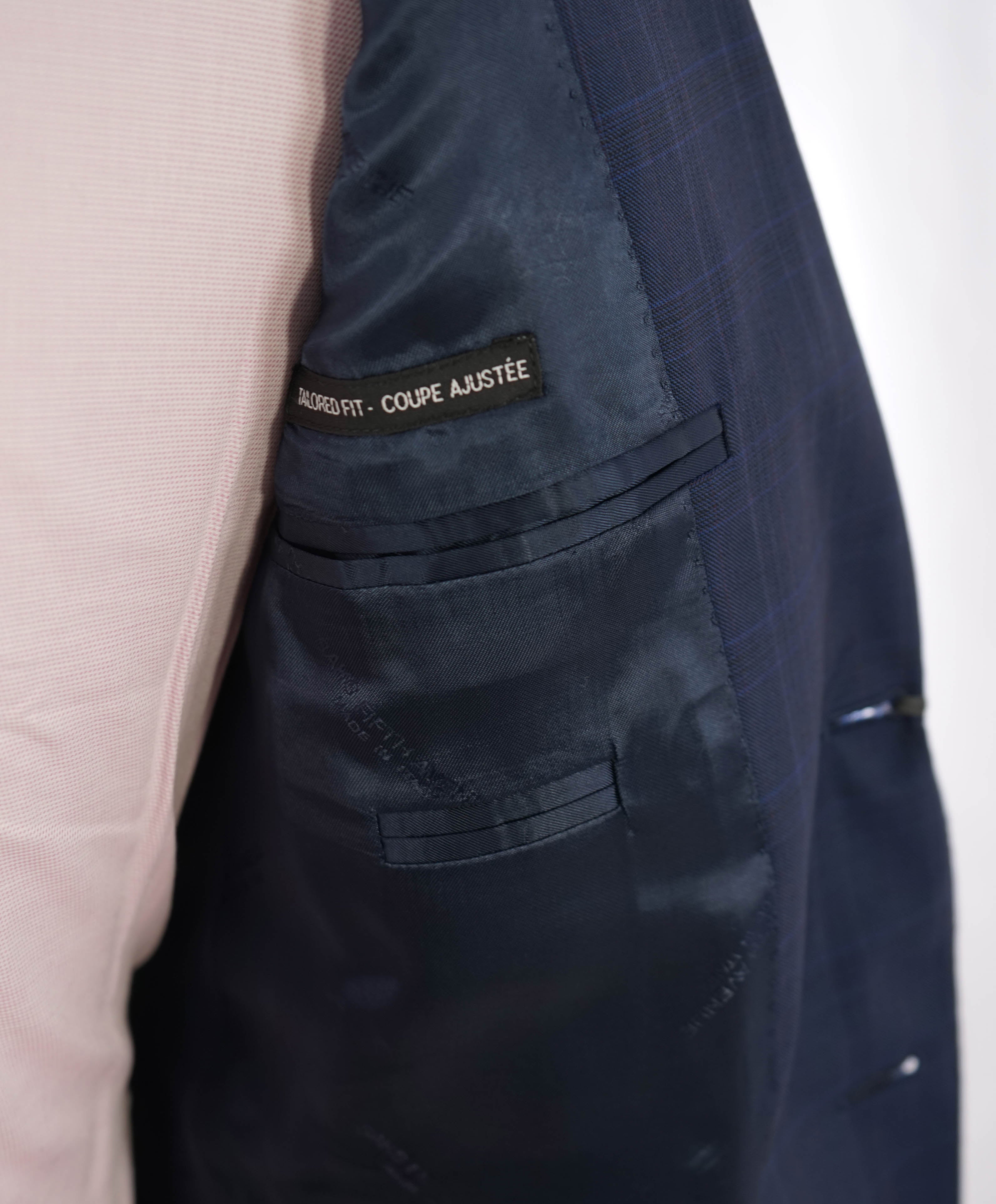 ERMENEGILDO ZEGNA - "Tailored" SAKS FIFTH AVENUE Blue Check Suit - 40S