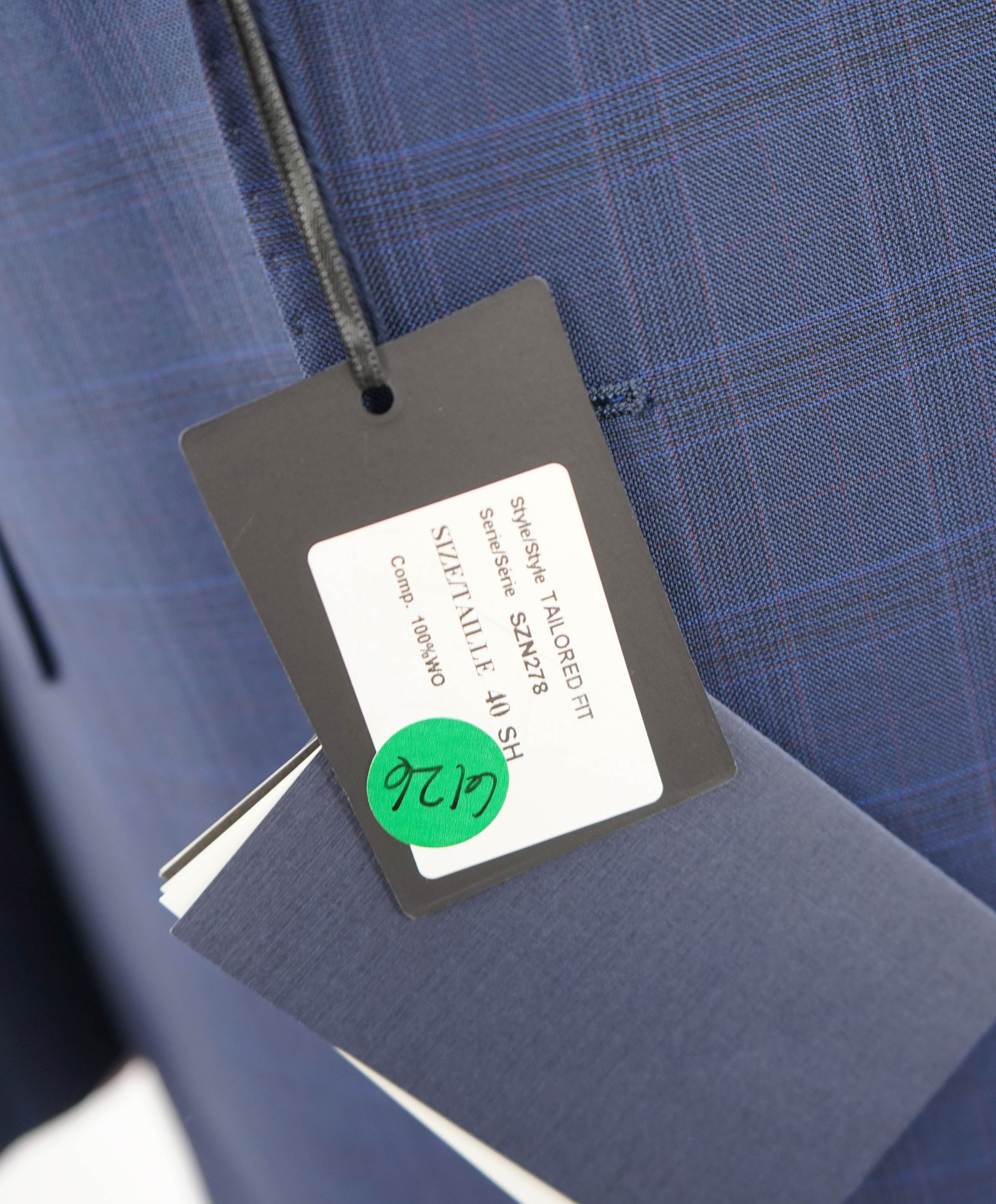 ERMENEGILDO ZEGNA - "Tailored" SAKS FIFTH AVENUE Blue Check Suit - 40S