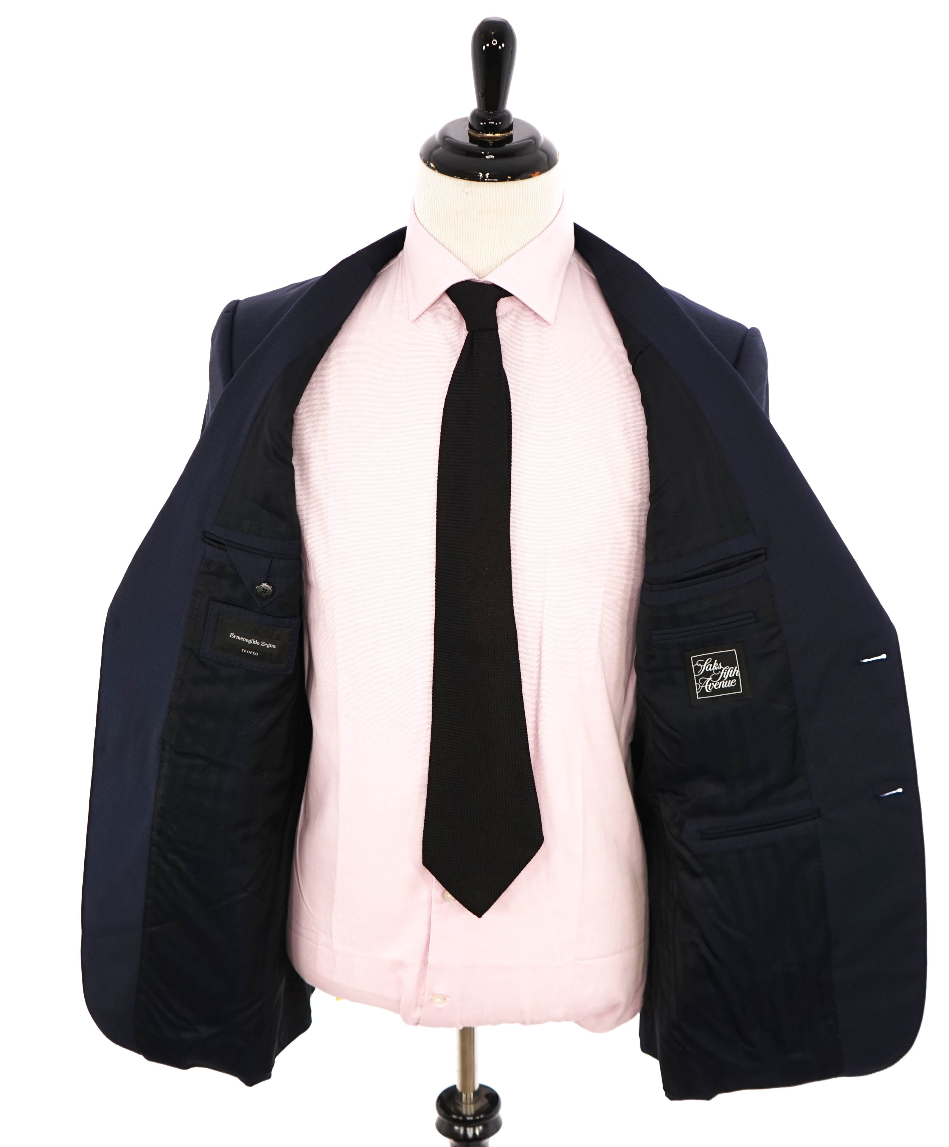 ERMENEGILDO ZEGNA - "TROFEO / MANHATTAN" Blue Check Premium Suit - 42R