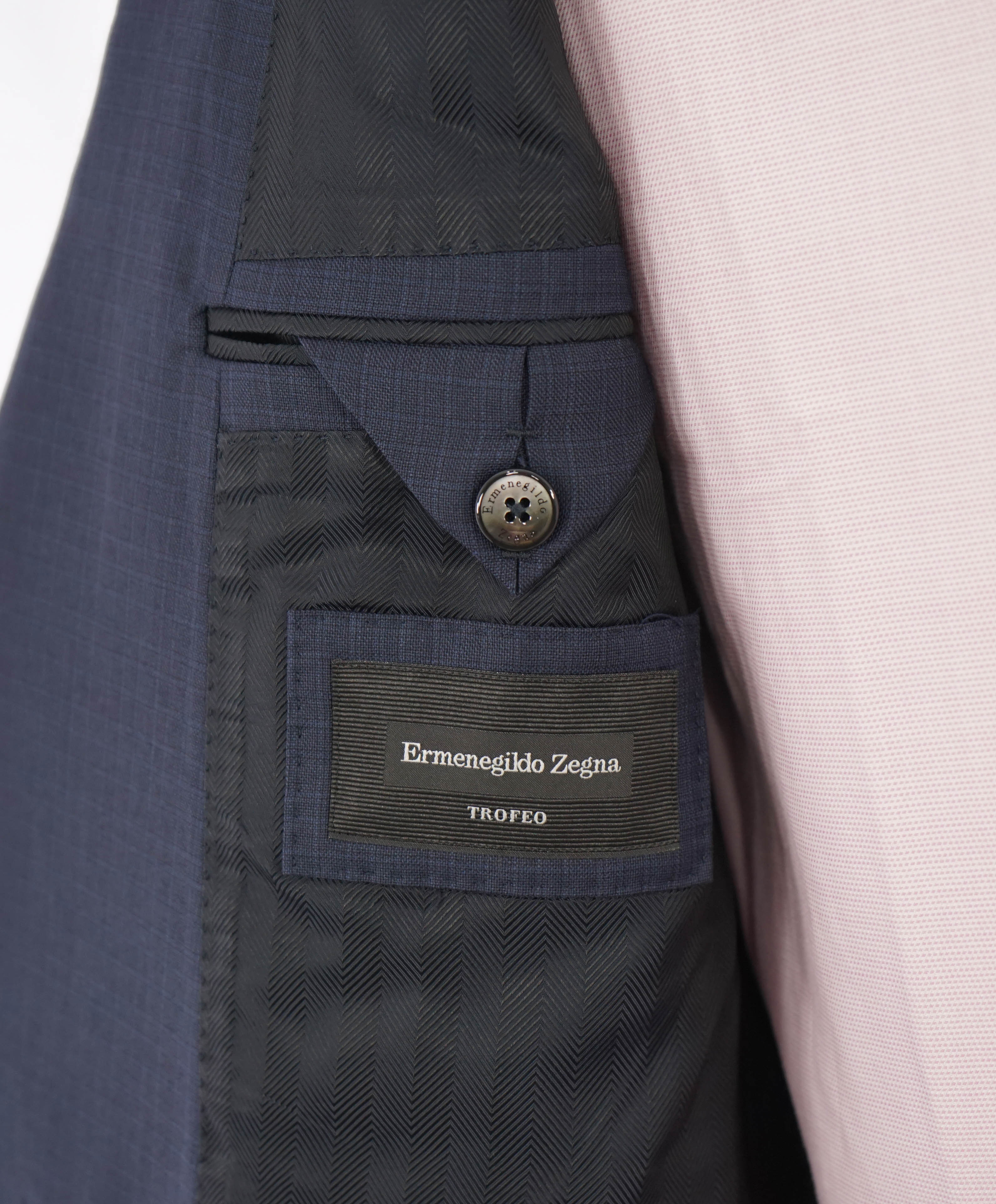 ERMENEGILDO ZEGNA - "TROFEO / MANHATTAN" Blue Check Premium Suit - 42R