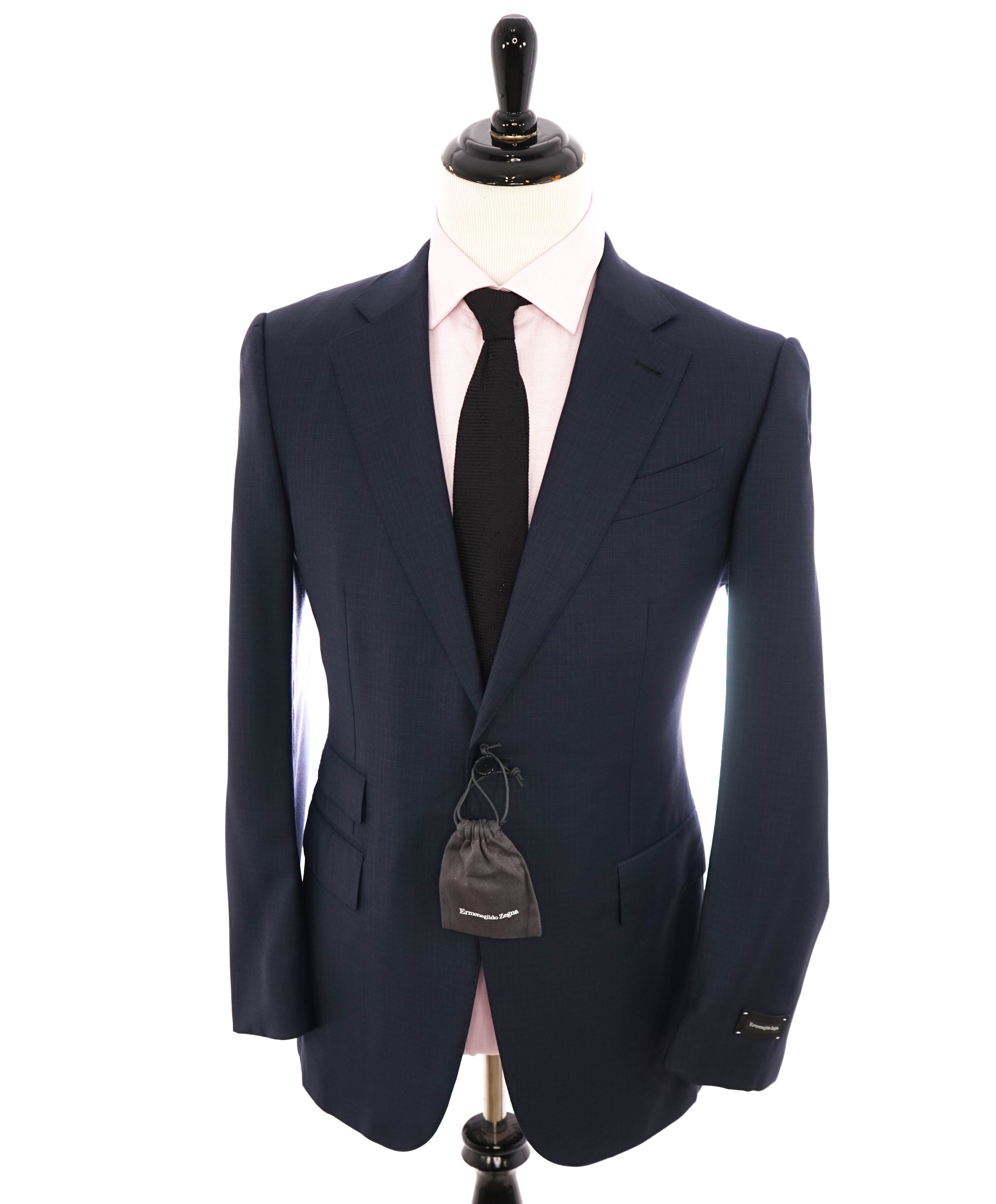 ERMENEGILDO ZEGNA - "TROFEO / MANHATTAN" Blue Check Premium Suit - 42R