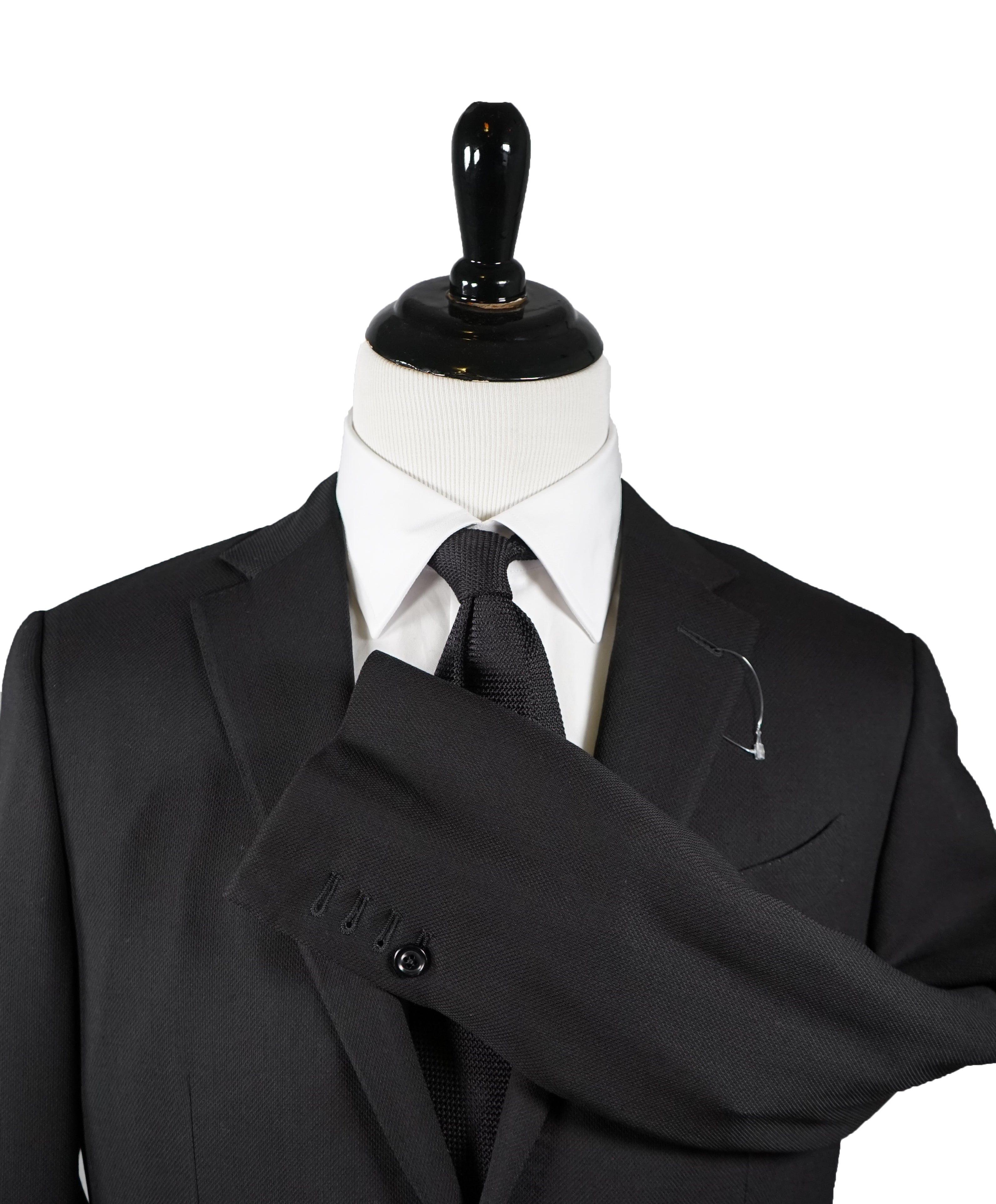 ERMENEGILDO ZEGNA - “Cool Effect” Black Hopsack Weave “10 Pocket" Blazer - 40R