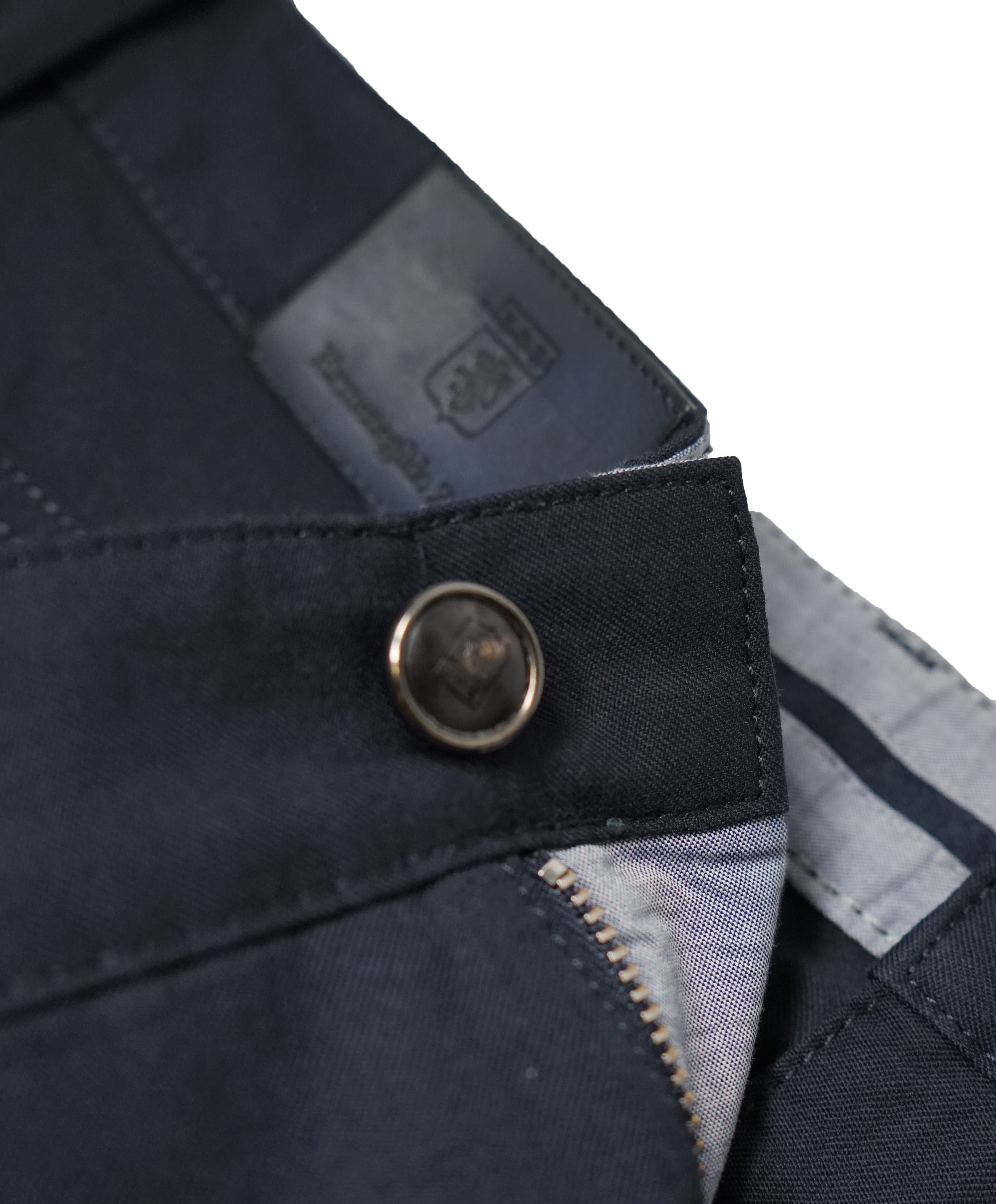 ERMENEGILDO ZEGNA - Navy Blue 5-Pocket Twill Weave Pants - 36W