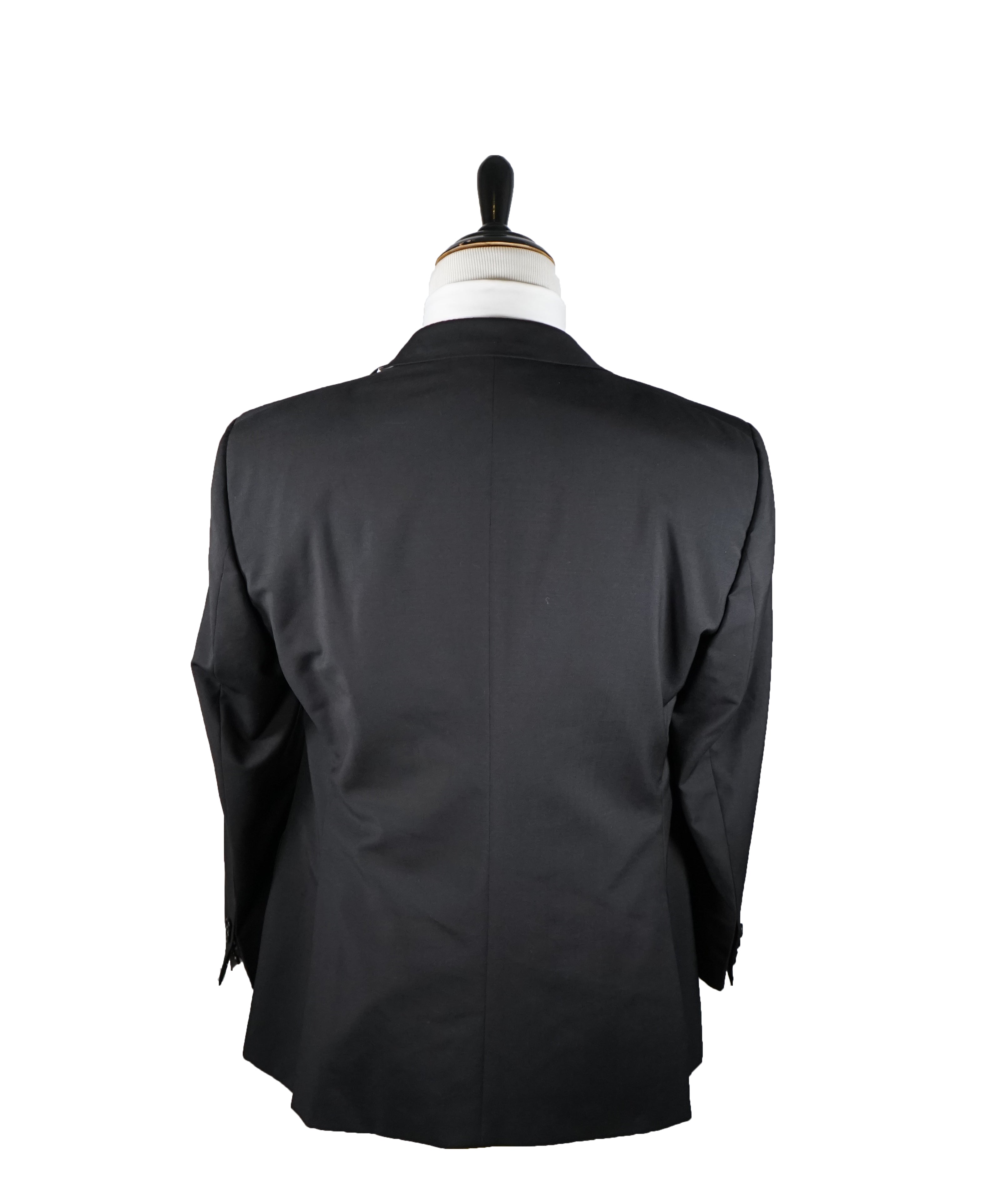 GIORGIO ARMANI-Black Wool/Mohair Suit Tailored for FORBES BILLIONARE "JUAN C ESCOTET”-42R