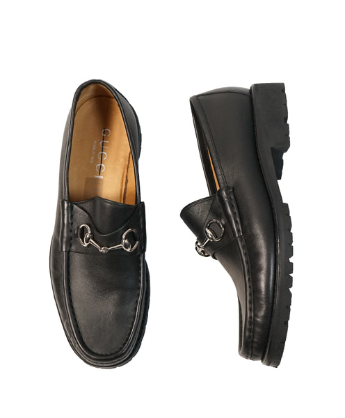 Mens gucci lug sole loafers store