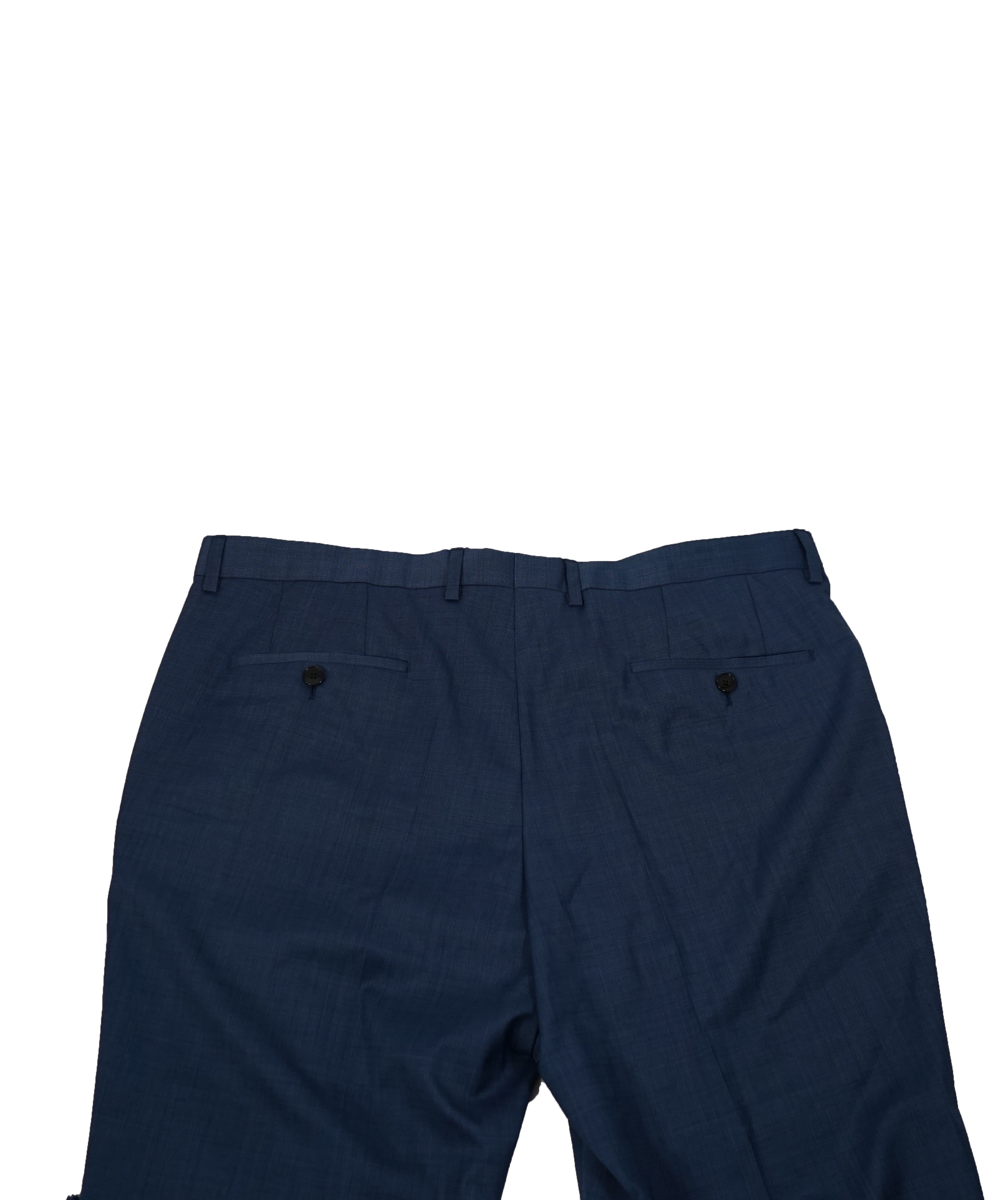 HUGO BOSS - Medium Blue Flat Front Dress Pants - 37W