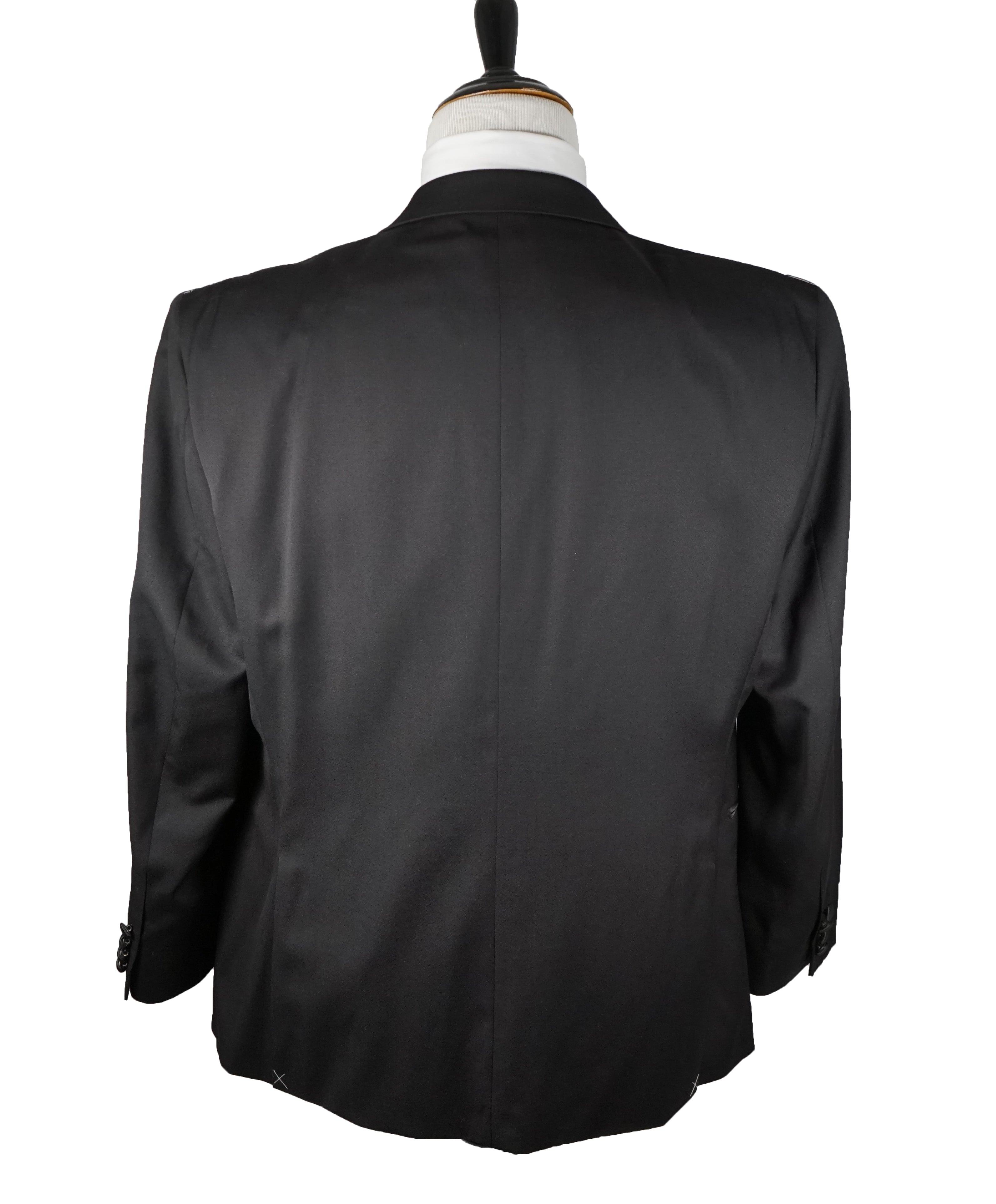 IKE BEHAR - Notch Lapel Classic Black 2-Button Tuxedo Suit - 46R
