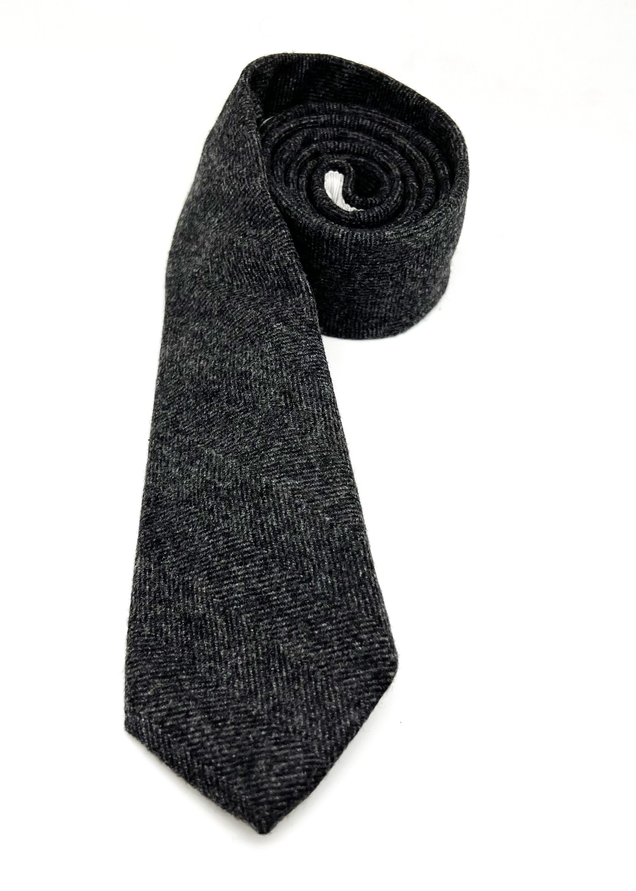 BROOKS BROTHERS BLACK FLEECE - By THOM BROWNE Wool Herringbone - Tie