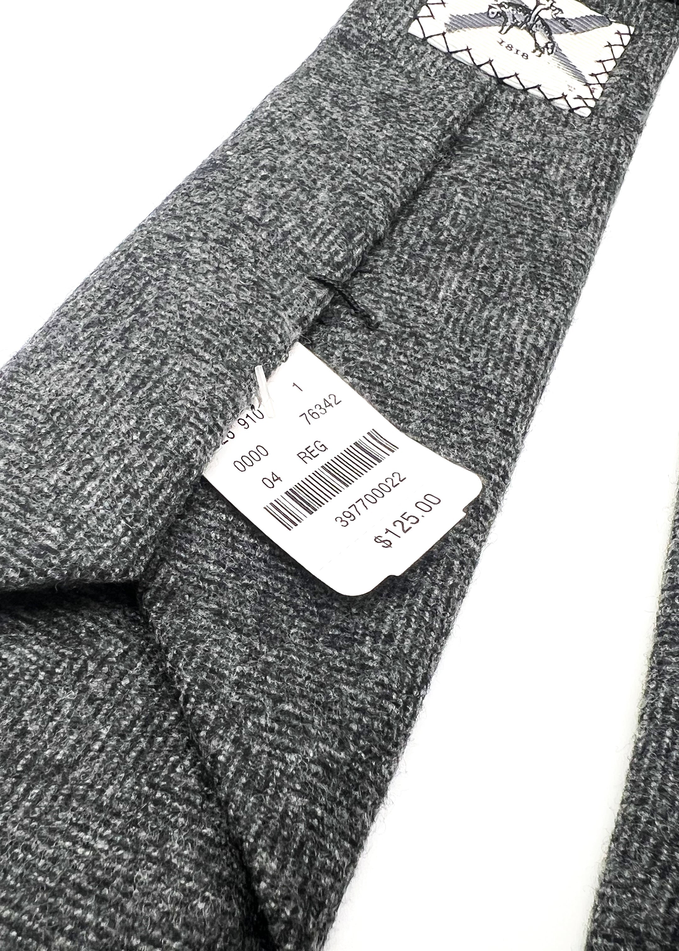 BROOKS BROTHERS BLACK FLEECE - By THOM BROWNE Wool Herringbone - Tie