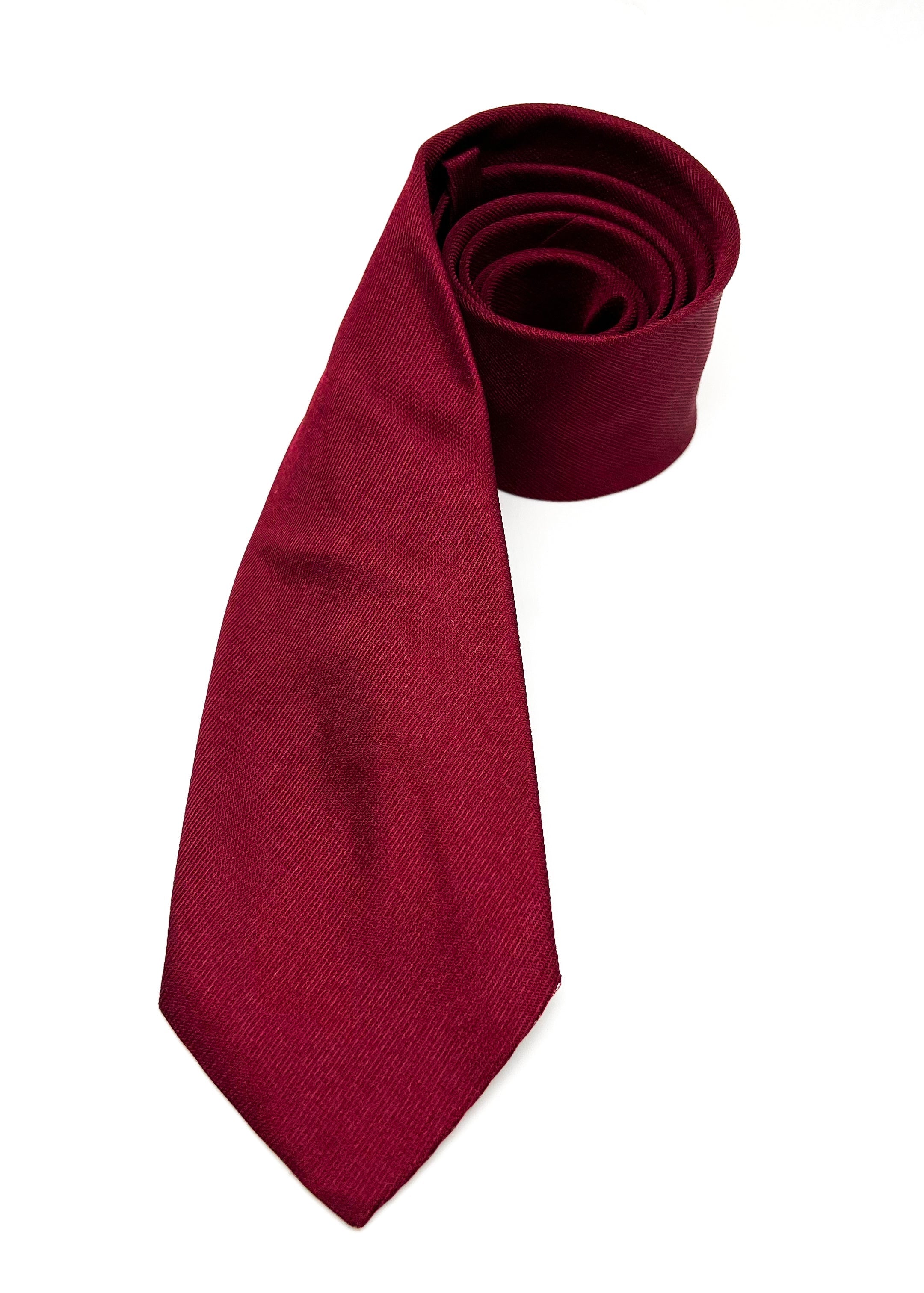 $225 VALENTINO GARAVANI - Burgundy Textured *CLOSET STAPLE* 3.25" - Tie