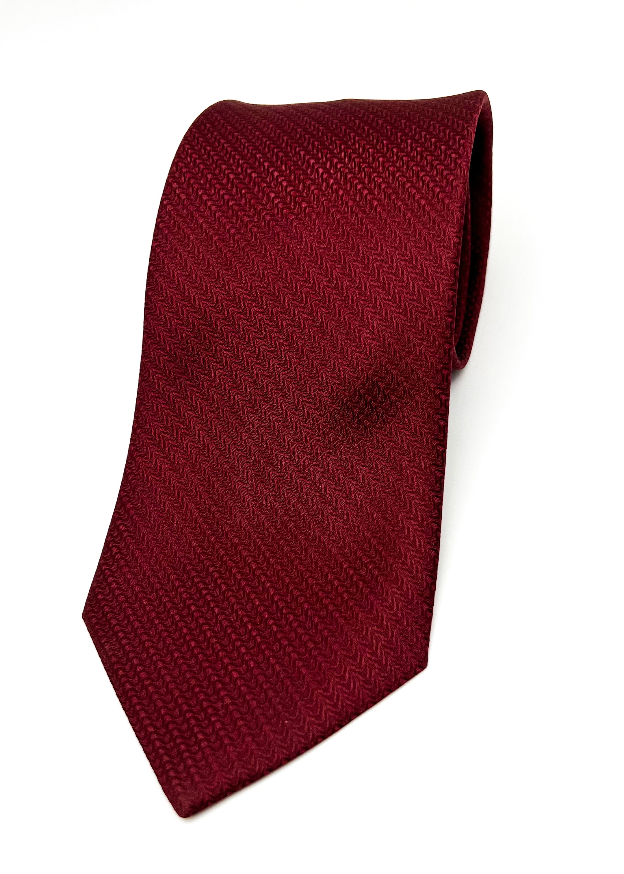 $225 VALENTINO GARAVANI -Burgundy Micro Swirl *CLOSET STAPLE* 3.25"- Tie