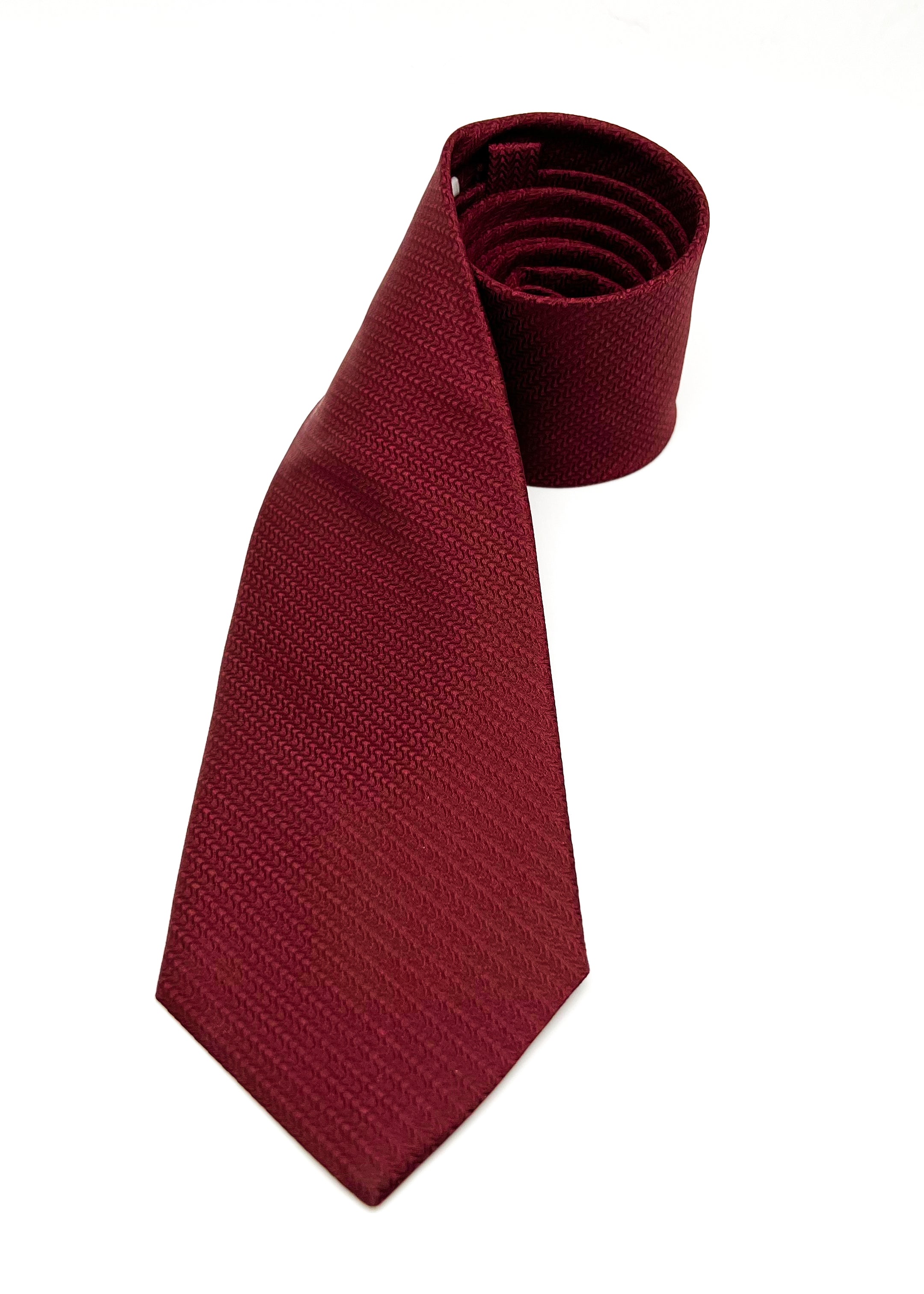 $225 VALENTINO GARAVANI -Burgundy Micro Swirl *CLOSET STAPLE* 3.25"- Tie