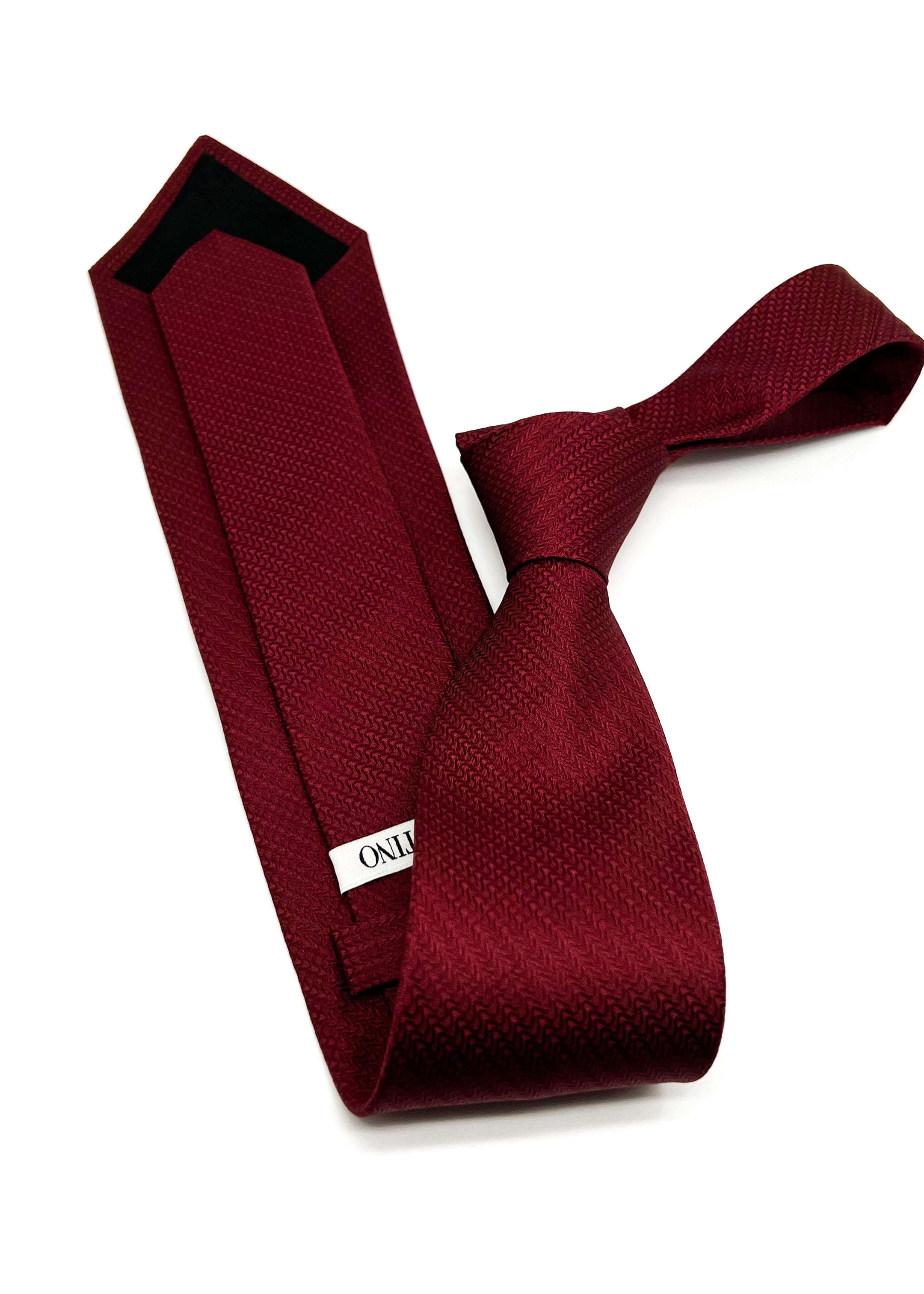 $225 VALENTINO GARAVANI -Burgundy Micro Swirl *CLOSET STAPLE* 3.25"- Tie