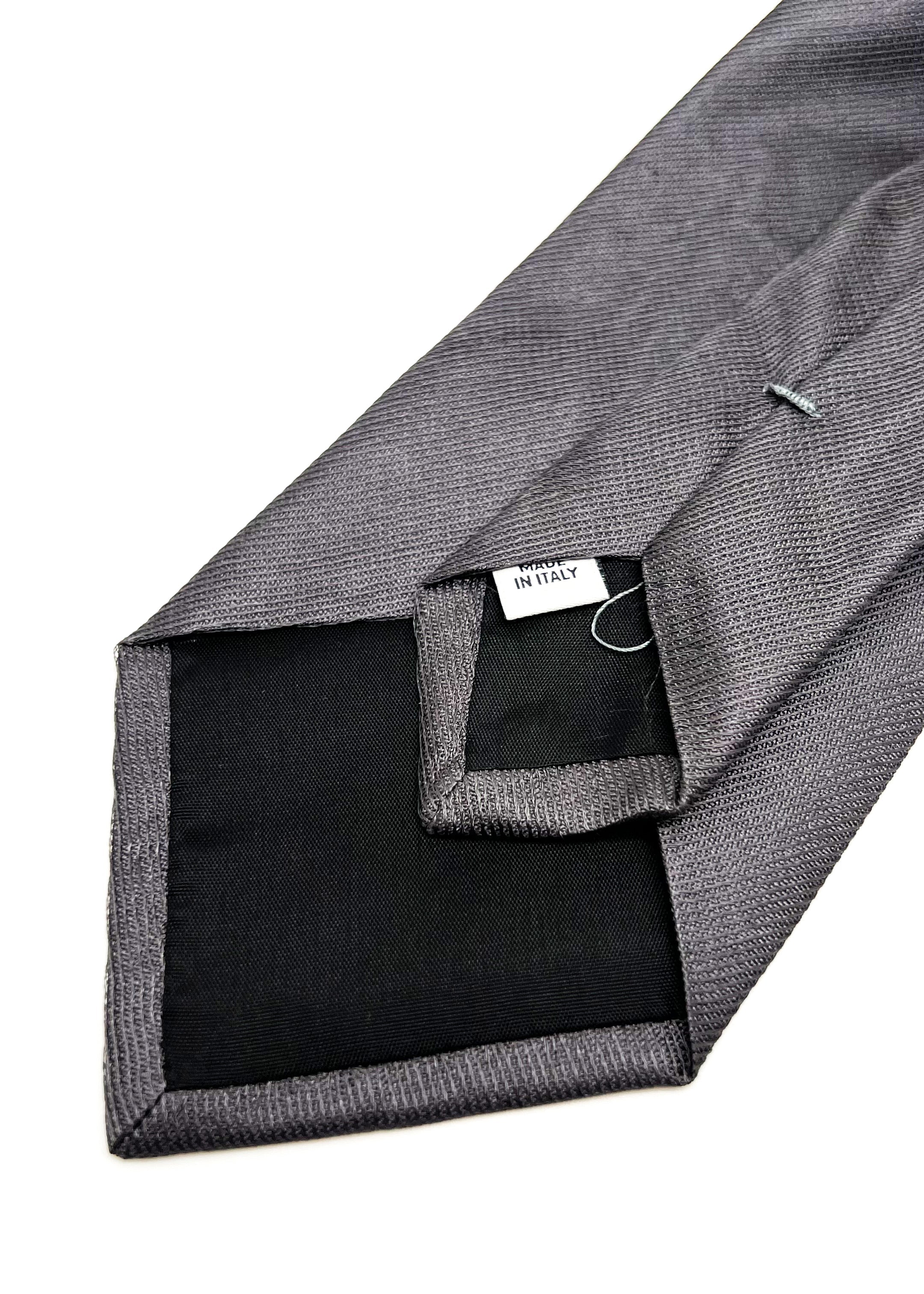 $225 VALENTINO GARAVANI - Gray Textured *CLOSET STAPLE* 3.25"- Tie