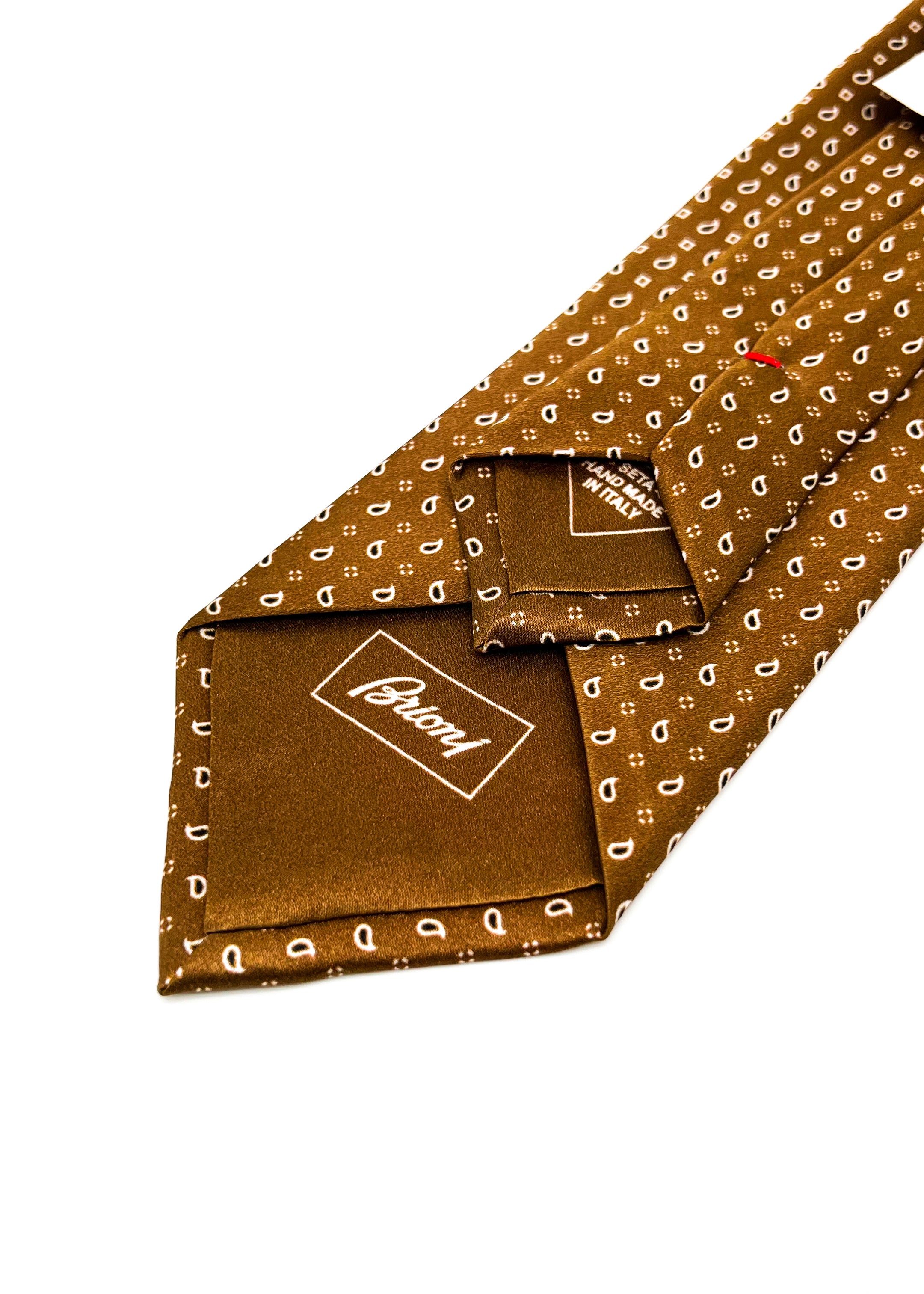 $240 BRIONI - Brown Gradient Paisley Tie *CLOSET STAPLE* Silk 3" - Tie