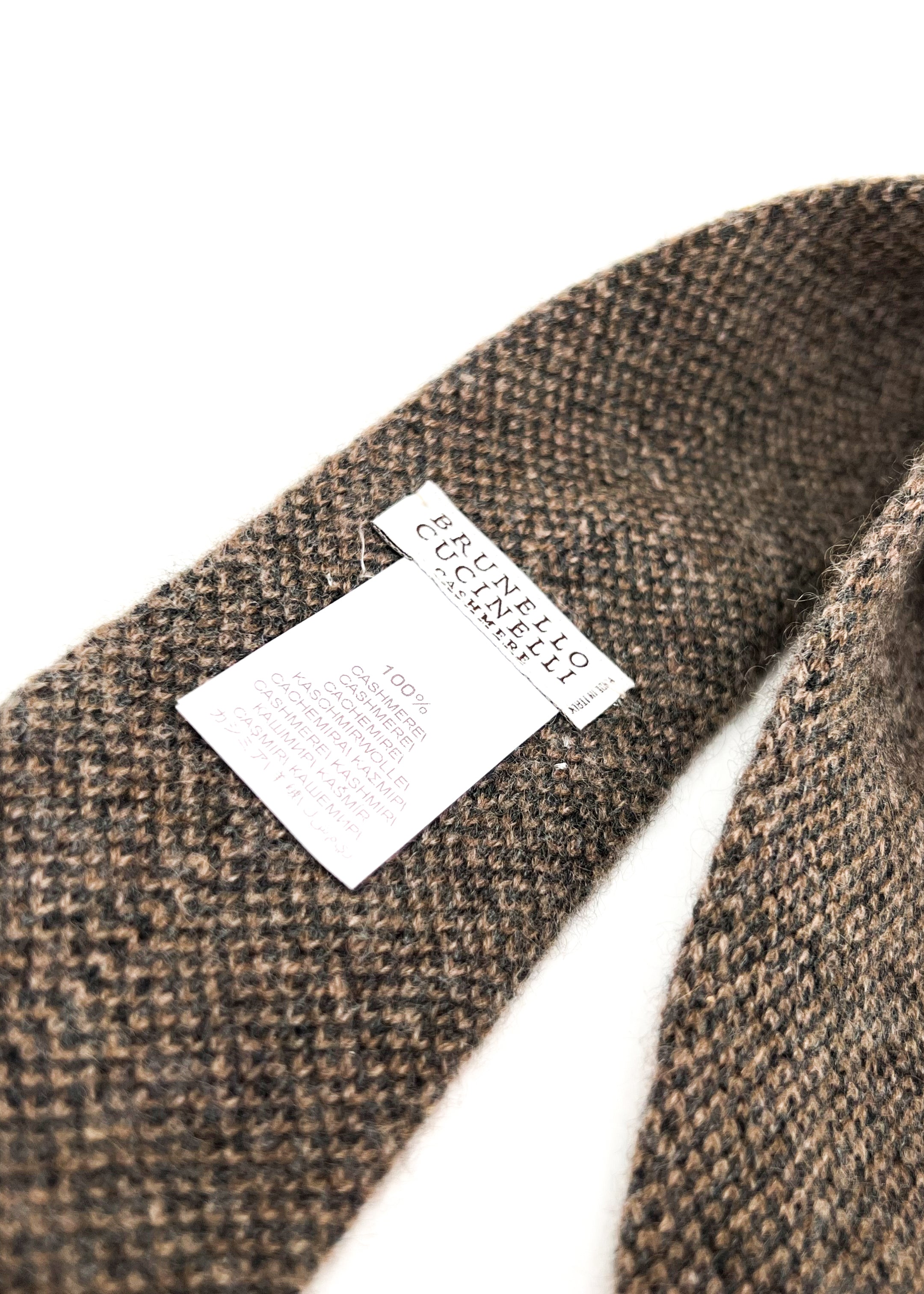 $395 BRUNELLO CUCINELLI - Pure CASHMERE Brown Knit Tie 2.25" - Tie