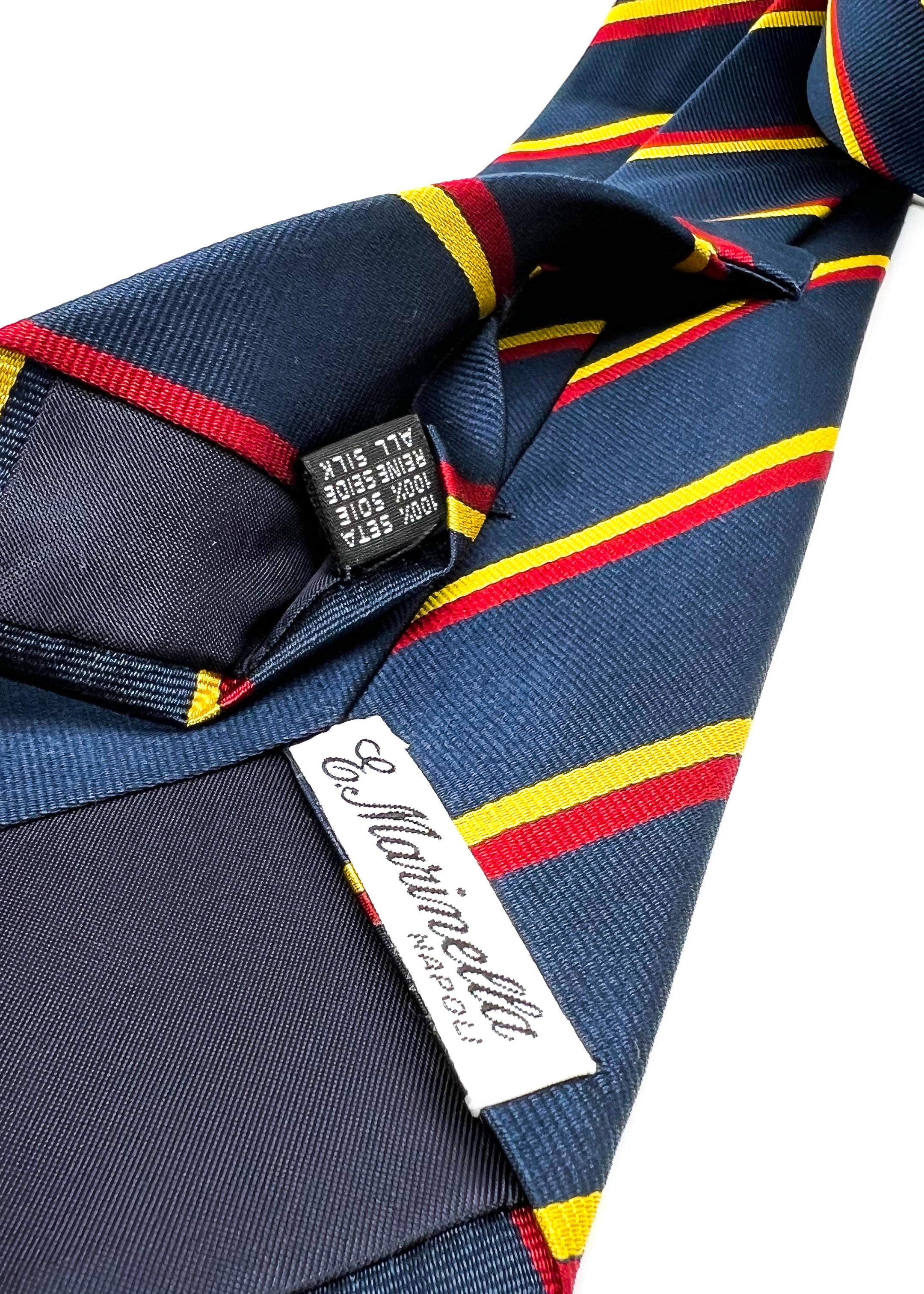 $230 E. MARINELLA - NAPOLI *Hand Made* Collegiate Navy 3.5" - Tie