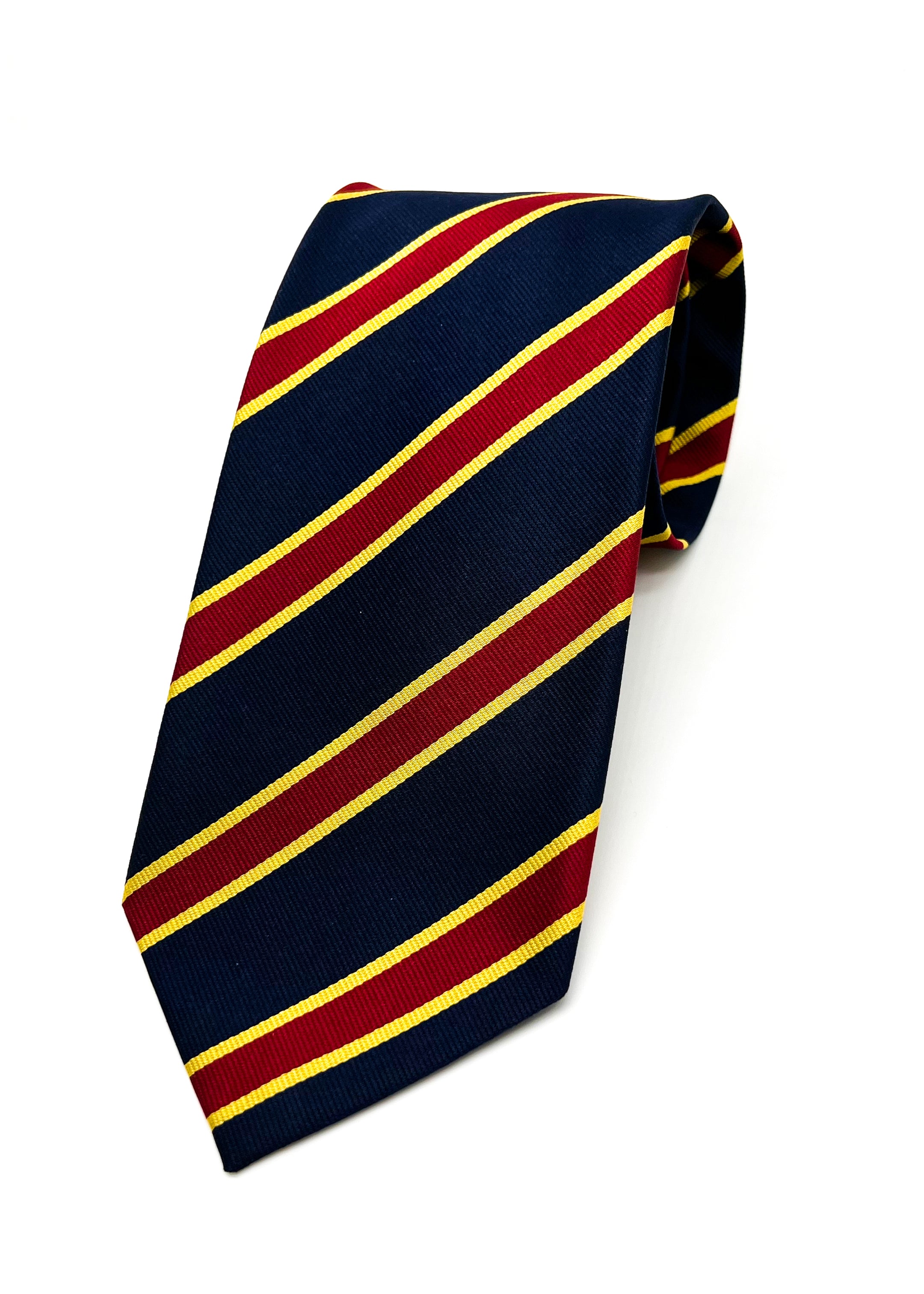$230 E. MARINELLA - NAPOLI *Hand Made* Collegiate Navy Alt Stripe 3.5" - Tie