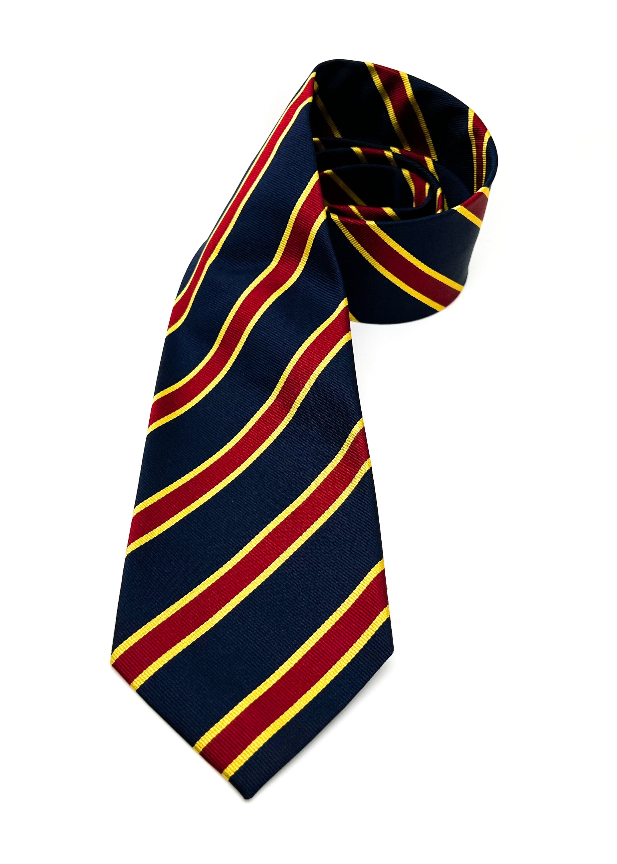$230 E. MARINELLA - NAPOLI *Hand Made* Collegiate Navy Alt Stripe 3.5" - Tie