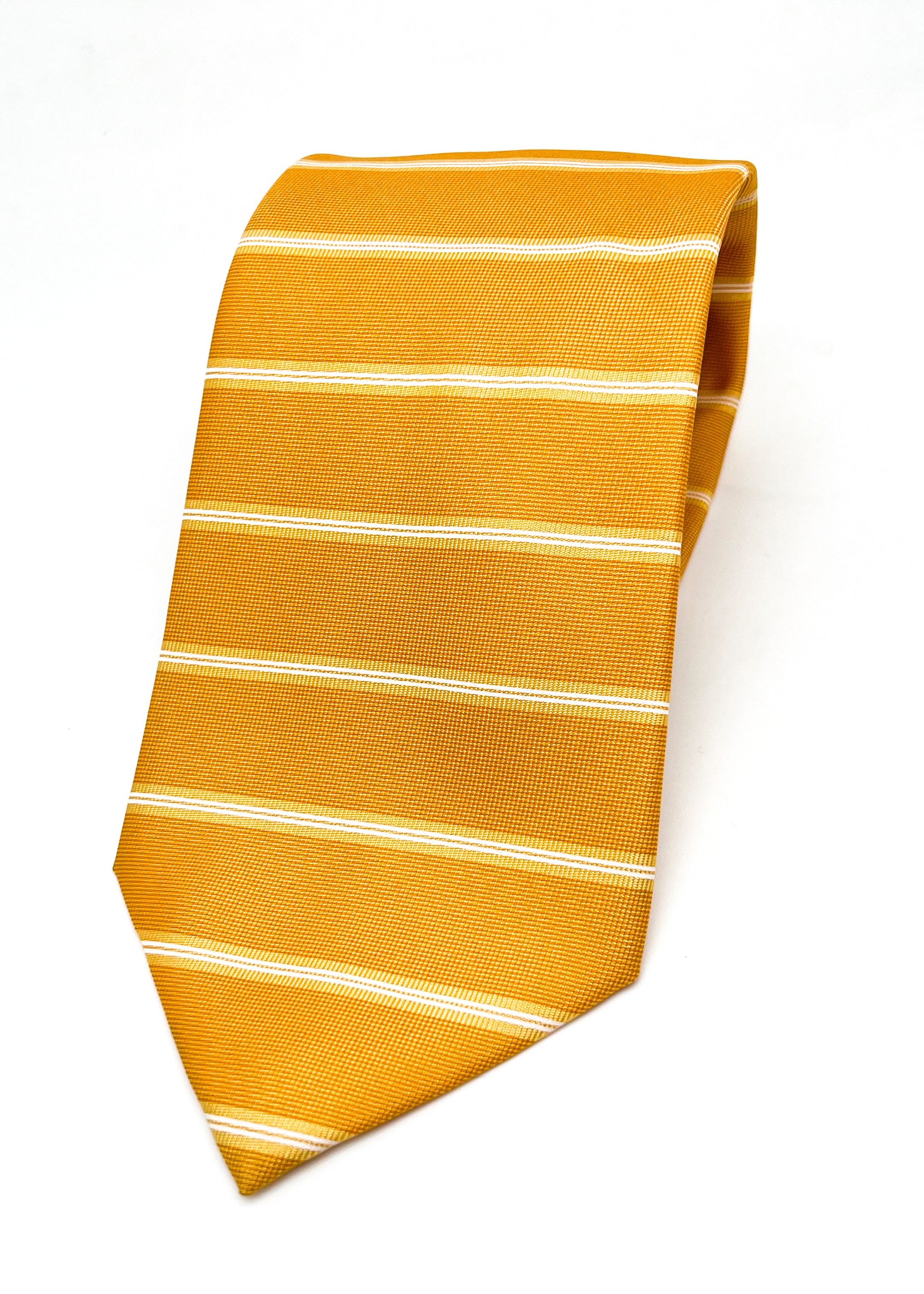 $230 E. MARINELLA - NAPOLI *Hand Made* Orange Horizontal Stripe 3.5" - Tie
