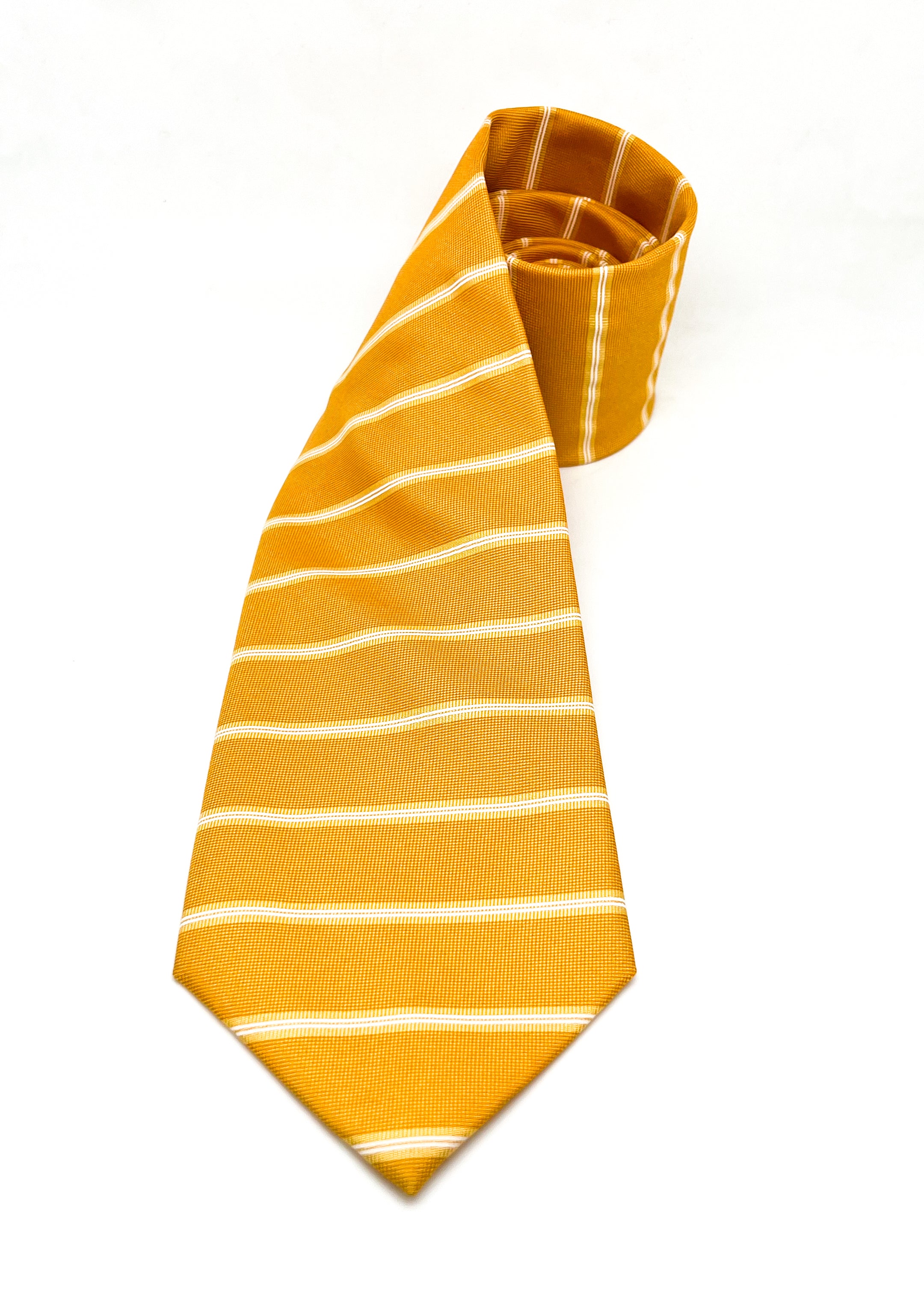 $230 E. MARINELLA - NAPOLI *Hand Made* Orange Horizontal Stripe 3.5" - Tie