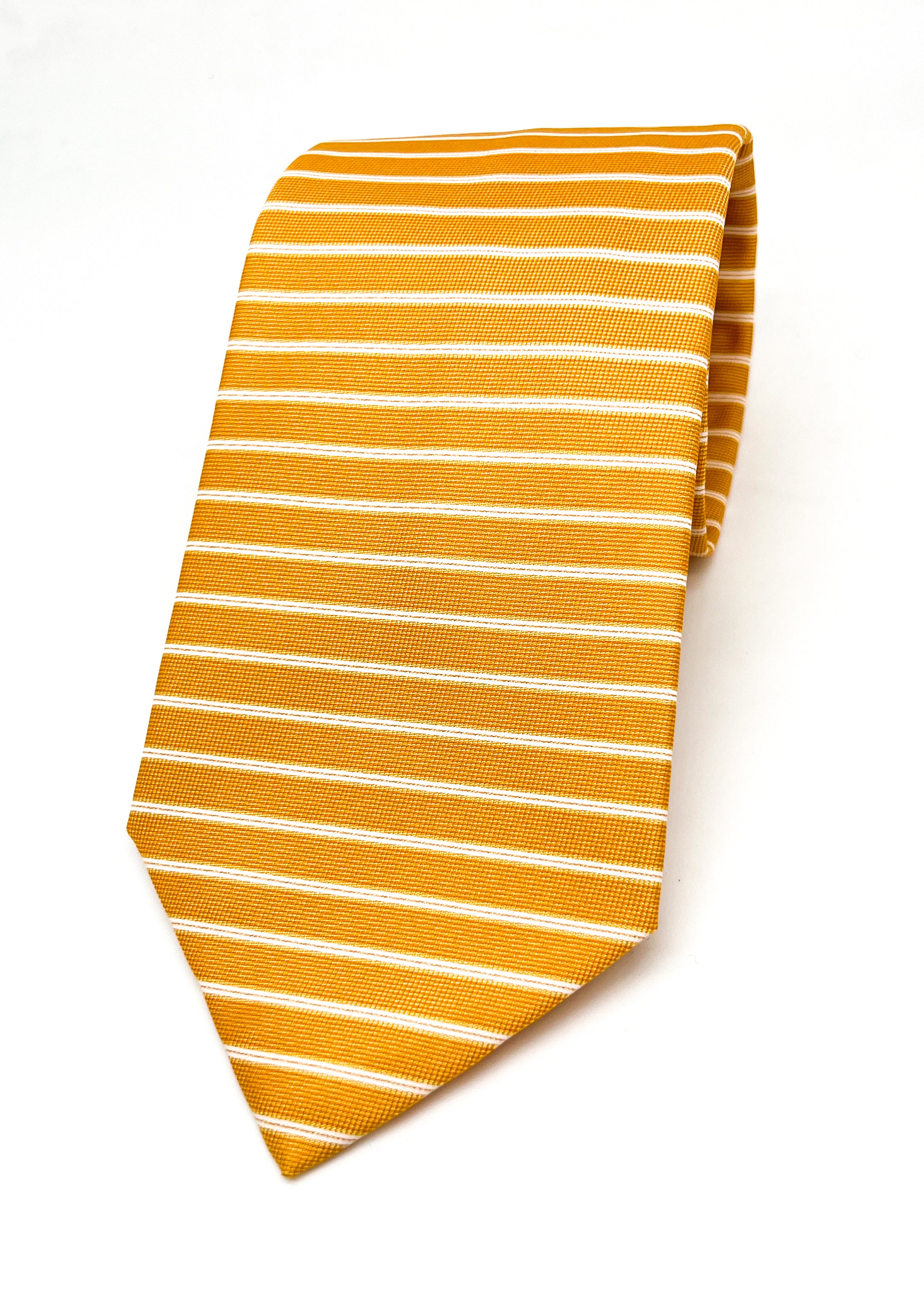 $230 E. MARINELLA - NAPOLI *Hand Made* Orange Multi Horizontal Stripe 3.5" - Tie