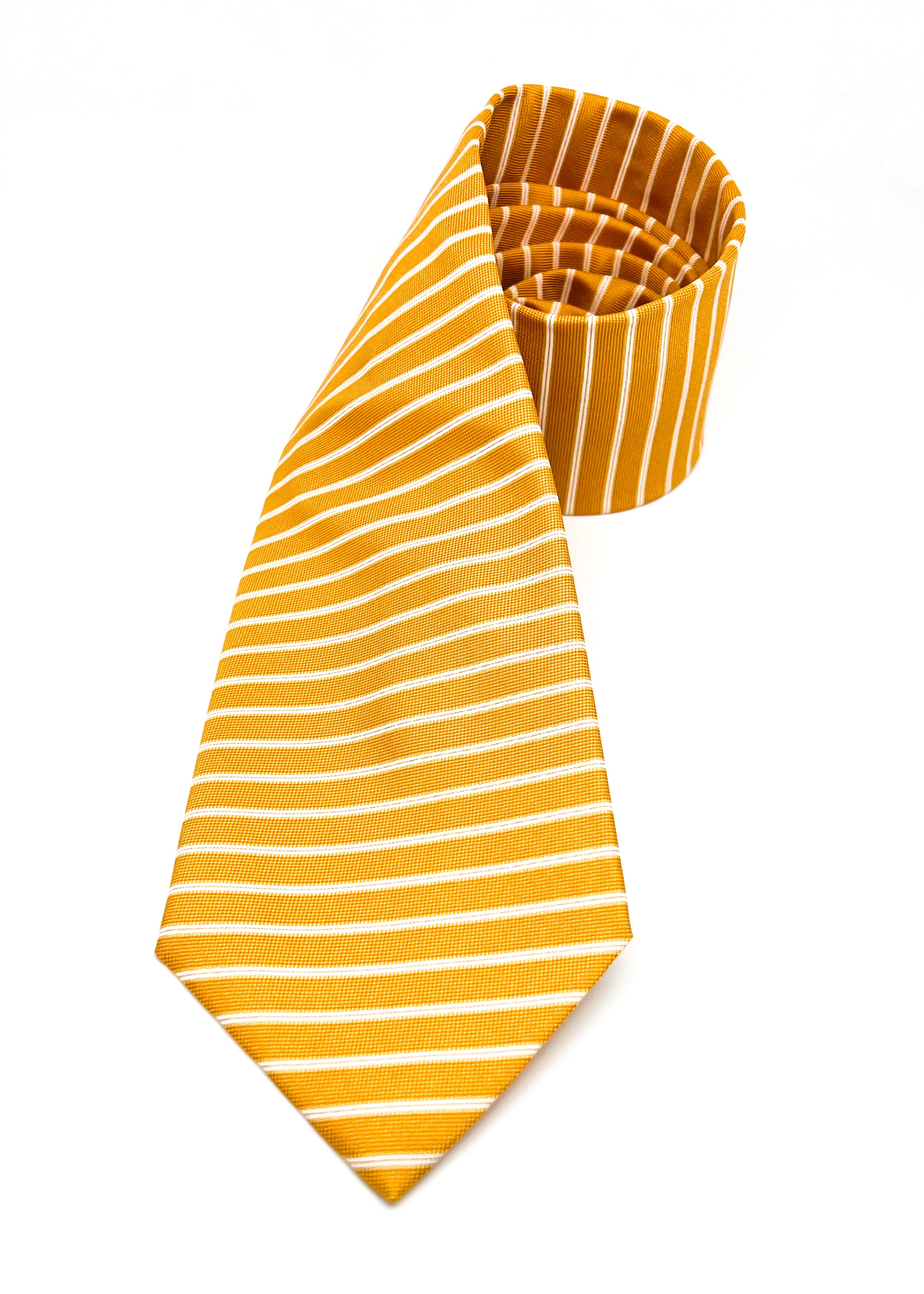 $230 E. MARINELLA - NAPOLI *Hand Made* Orange Multi Horizontal Stripe 3.5" - Tie