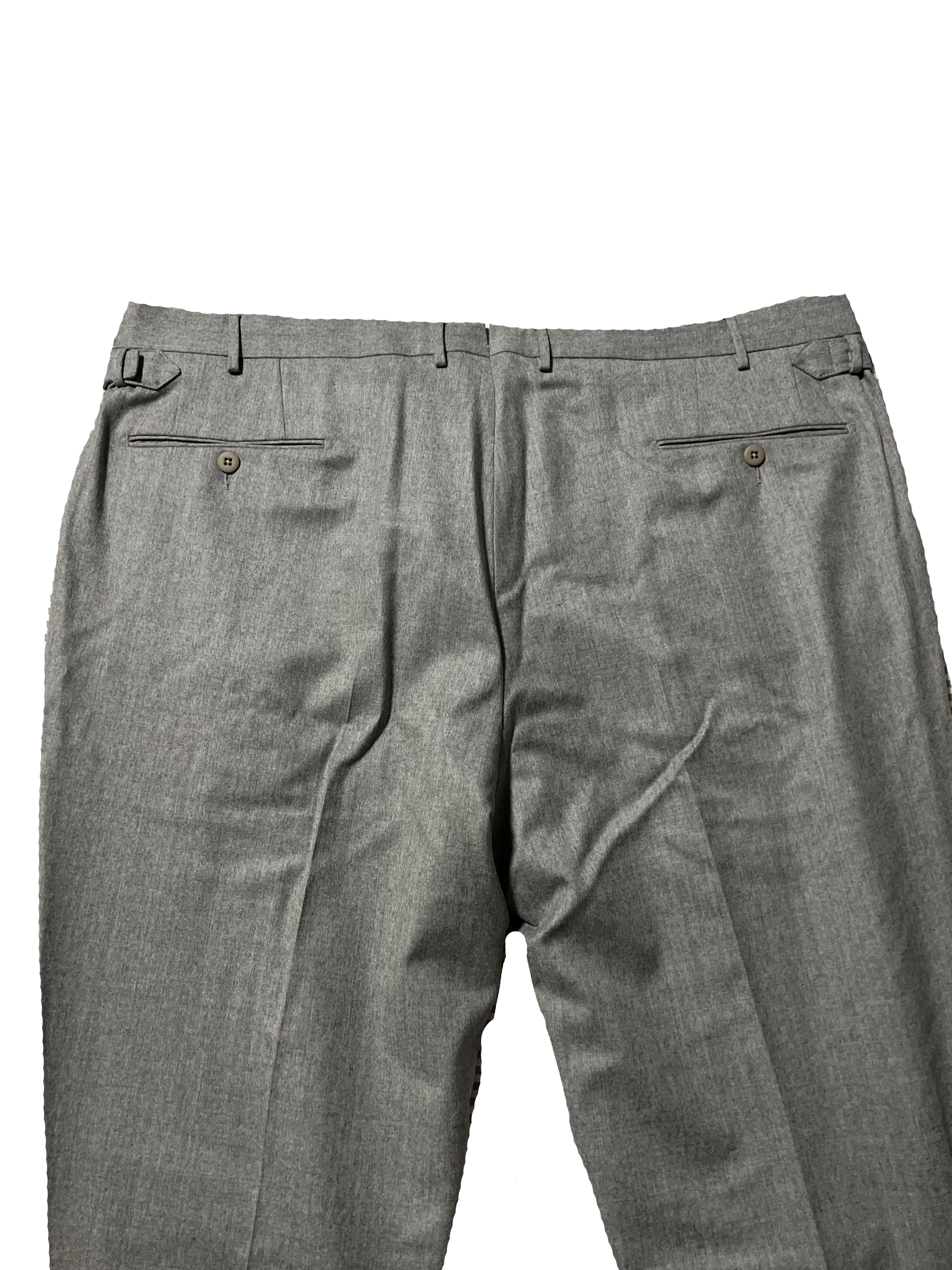 $895 ERMENEGILDO ZEGNA -"SIDE TABS" Wool Flat Front Dress Pants - 42W (58EU)