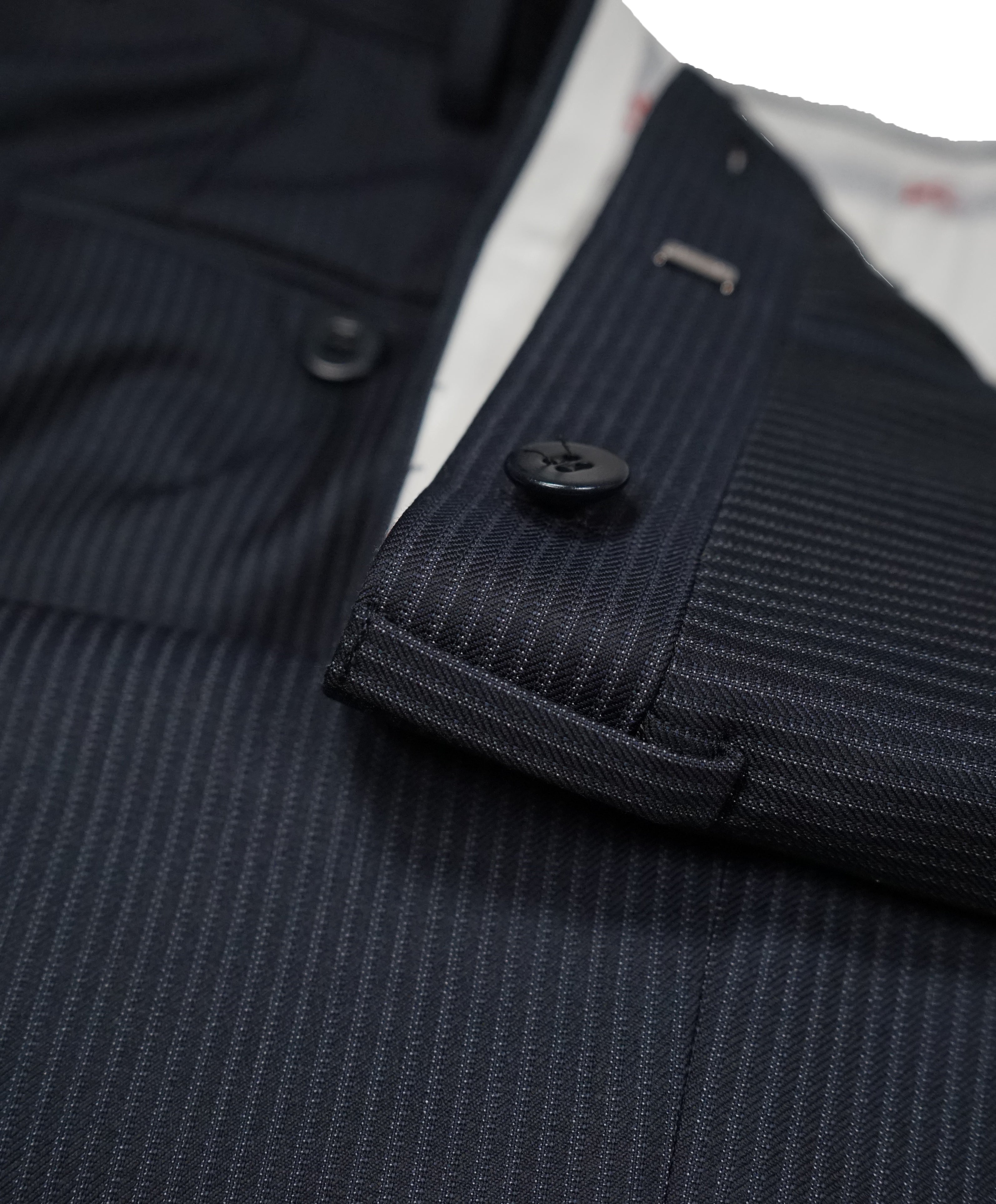 ISAIA - Navy Stripe Flat Front Dress Pants NUOVA Base “S” - 31W
