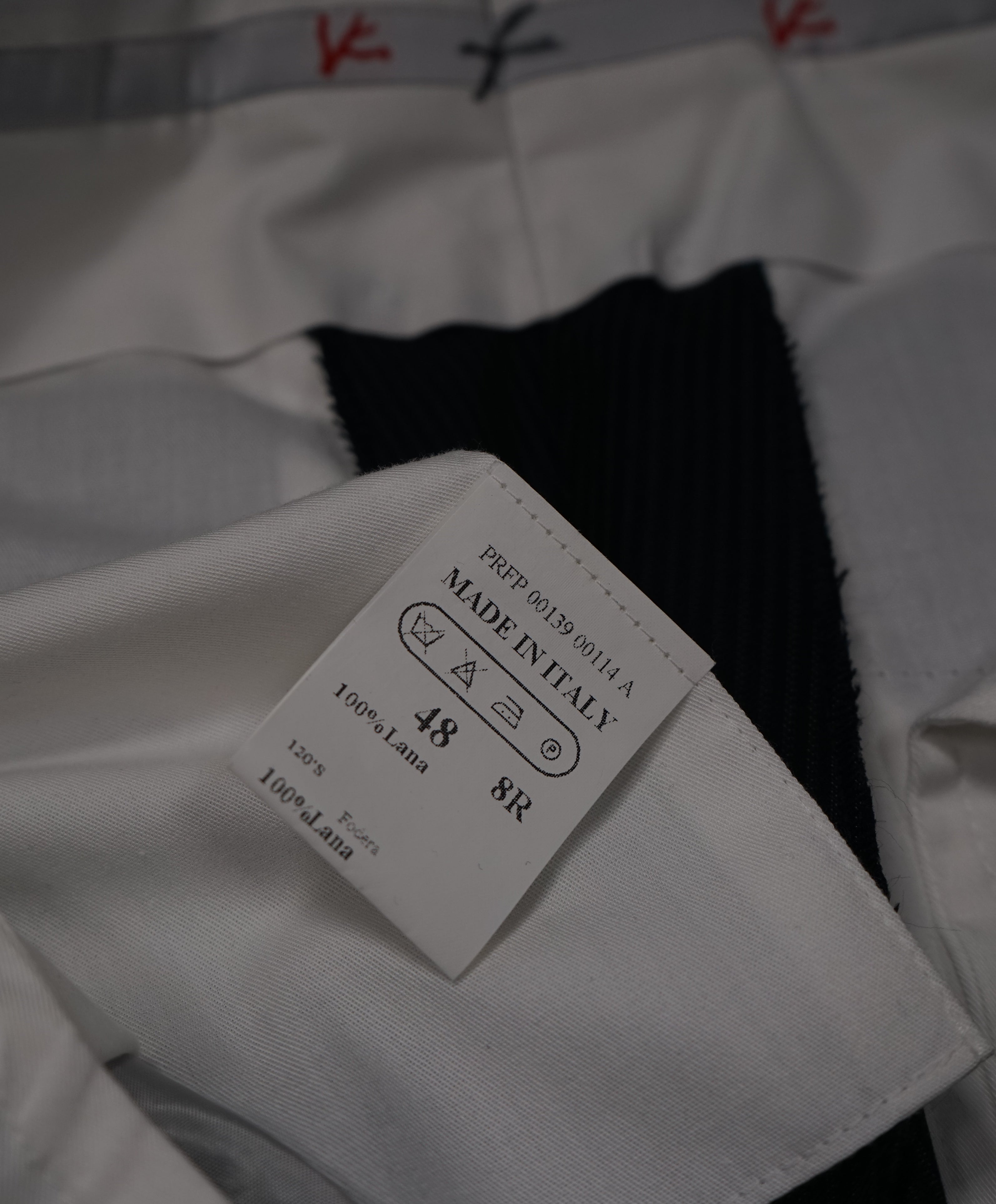 ISAIA - Navy Stripe Flat Front Dress Pants NUOVA Base “S” - 31W