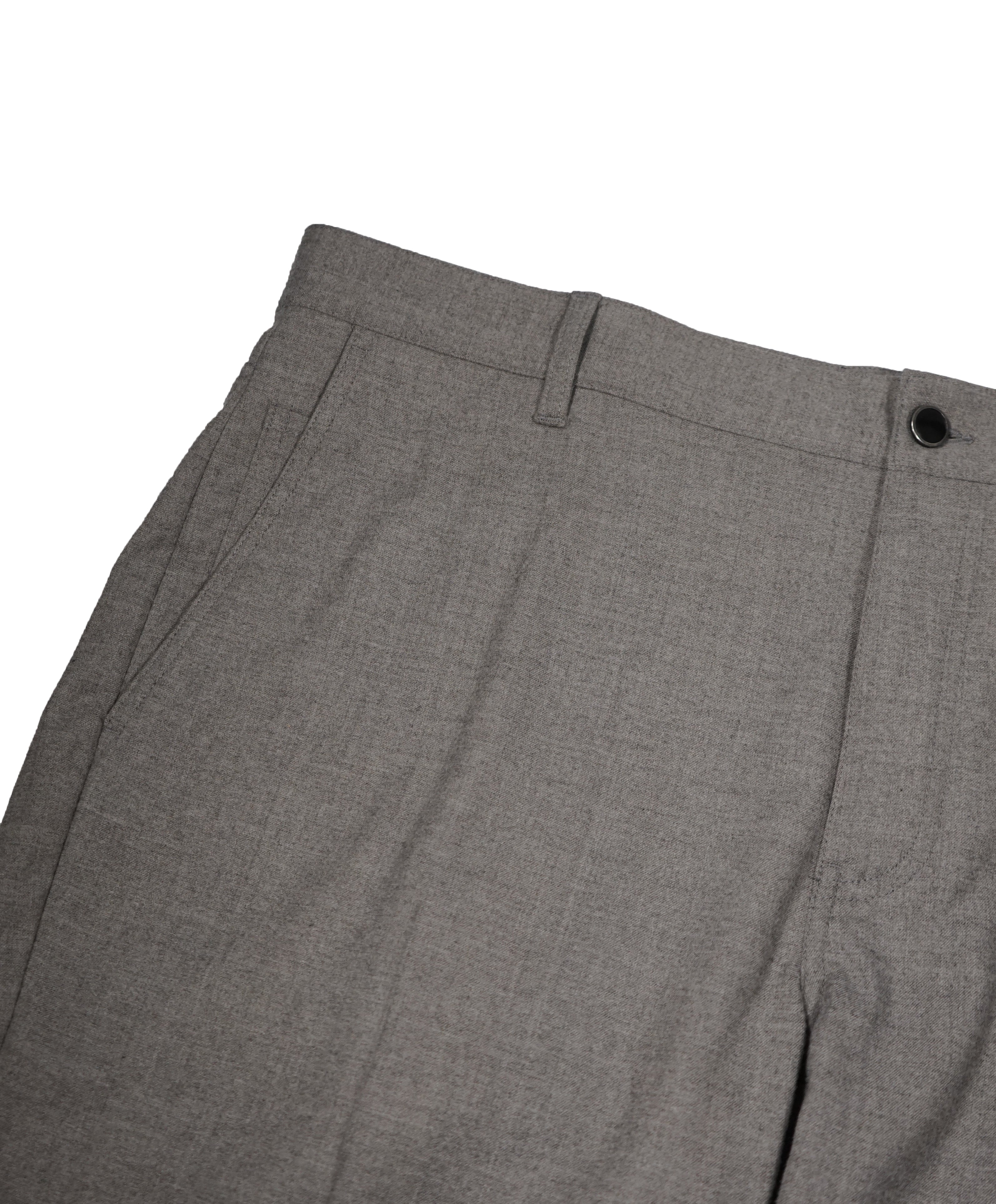 JOHN VARVATOS - Stone Gray Wool Blend 5-Pocket Dress Pants - 38W