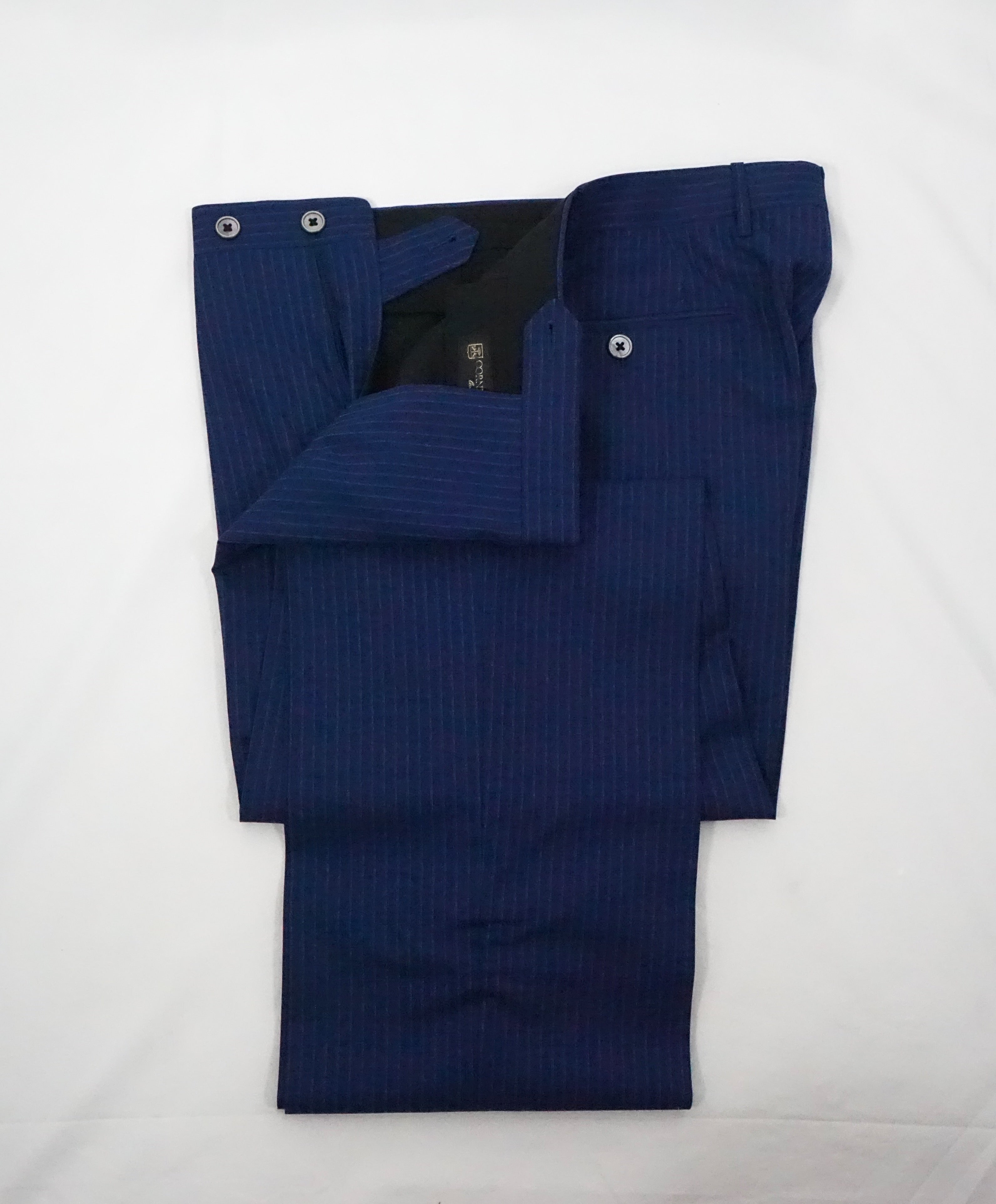 CORNELIANI - Cobalt Blue Stripe Suit Super Fine 15,75 Microns Suit - 42R