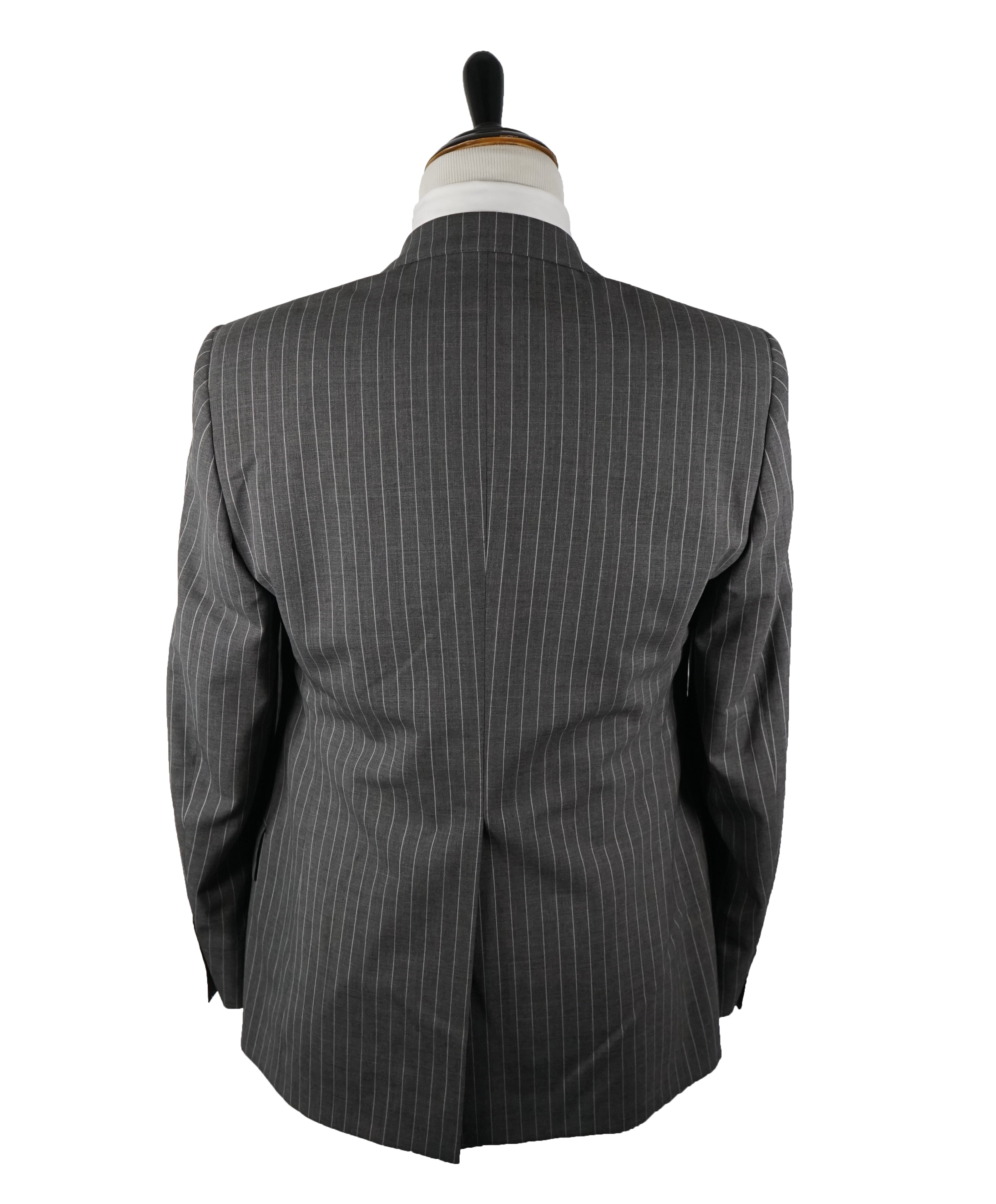 LARDINI - Wide Peak Lapel 1-Button Chalk Stripe Suit - 42R