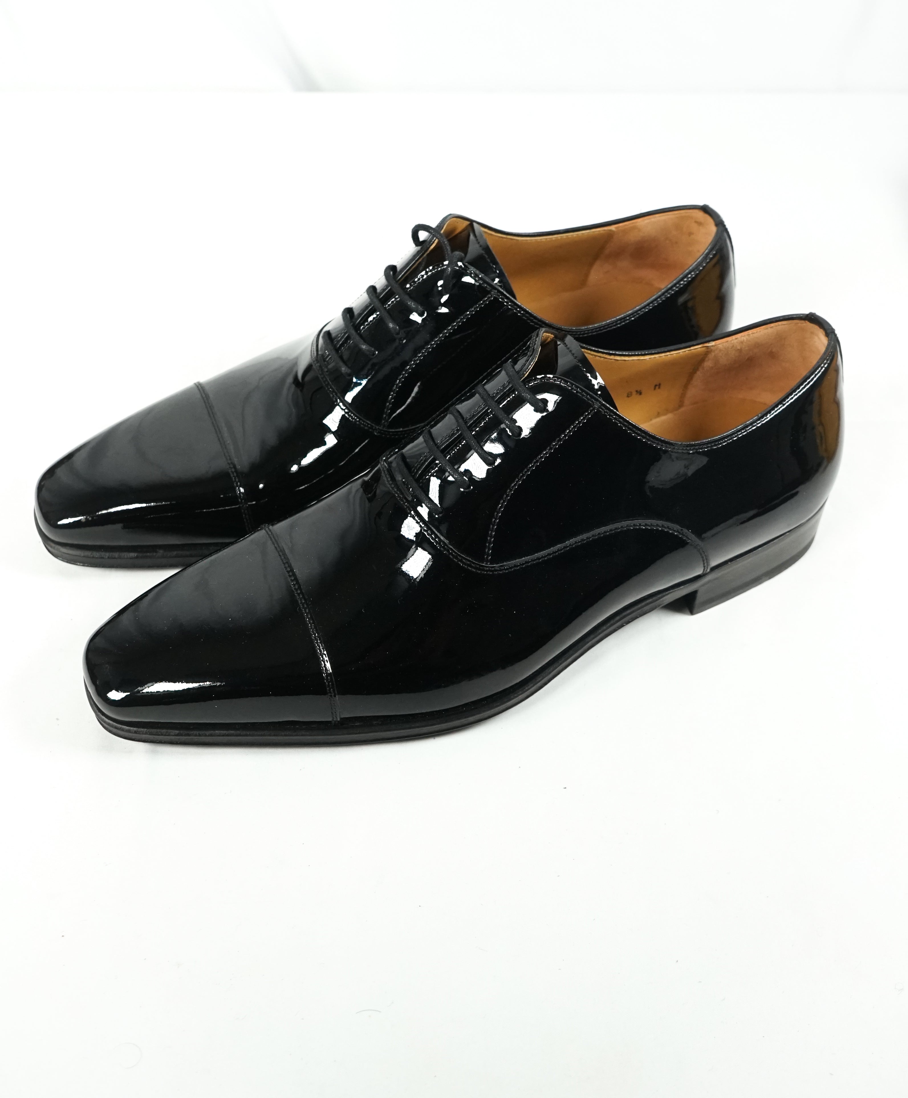 MAGNANNI - Patent Leather Derby Cap-Toe Oxfords - 8.5