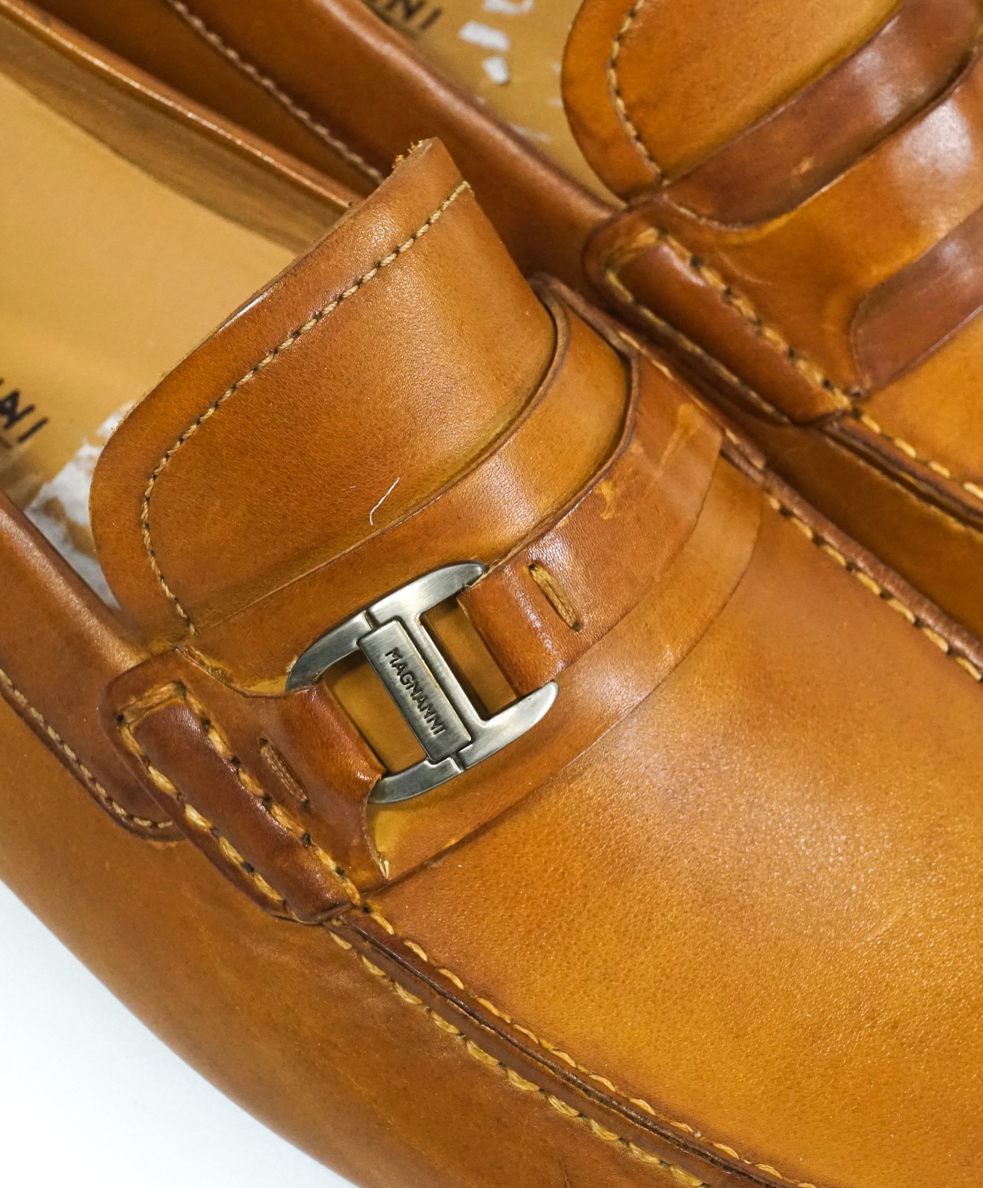 MAGNANNI - Classic Brown Bit Leather Loafers W Rubber Sole - 8