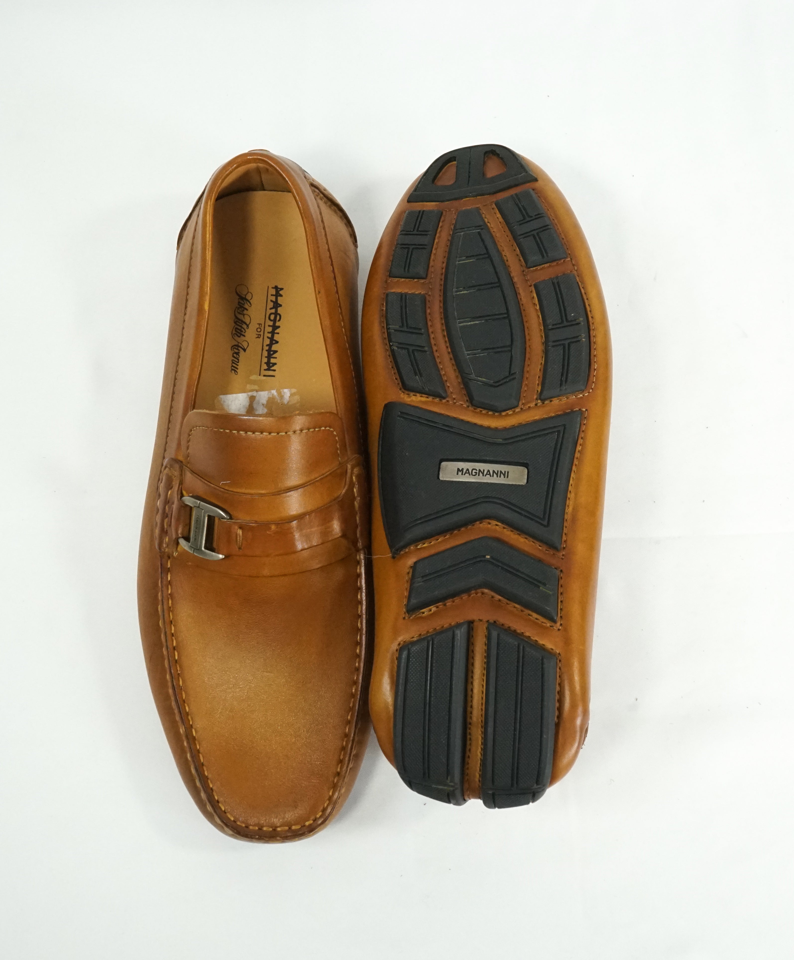 MAGNANNI - Classic Brown Bit Leather Loafers W Rubber Sole - 8