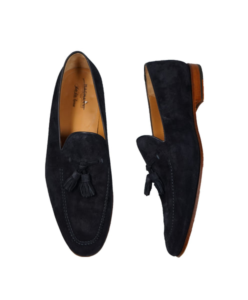 MAGNANNI For SAKS FIFTH AVENUE Blue Contrast Sole Tassel Loafers 13 Luxe Hanger
