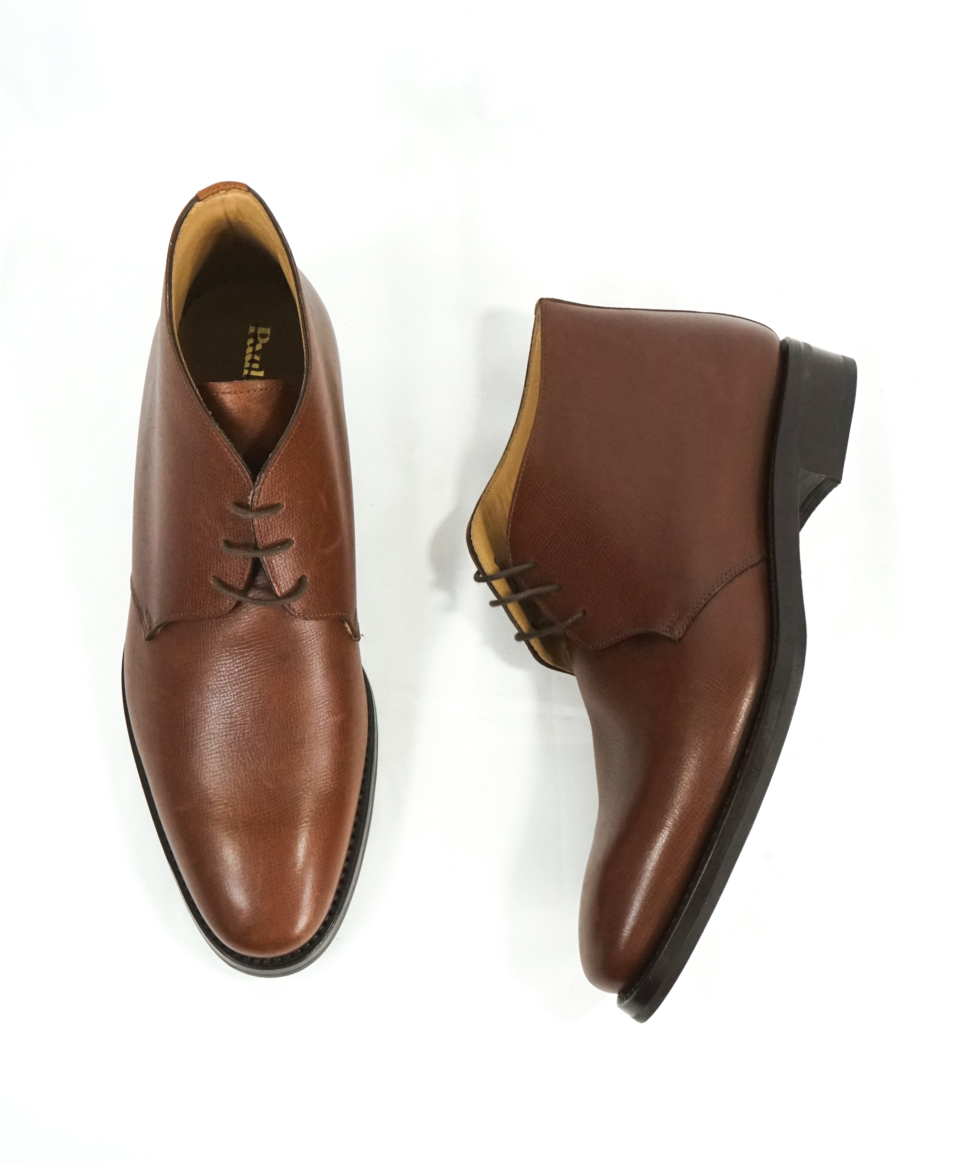 PAUL STUART - Hand Made In Italy - Pebbled Leather Chukka Boot - 9.5A