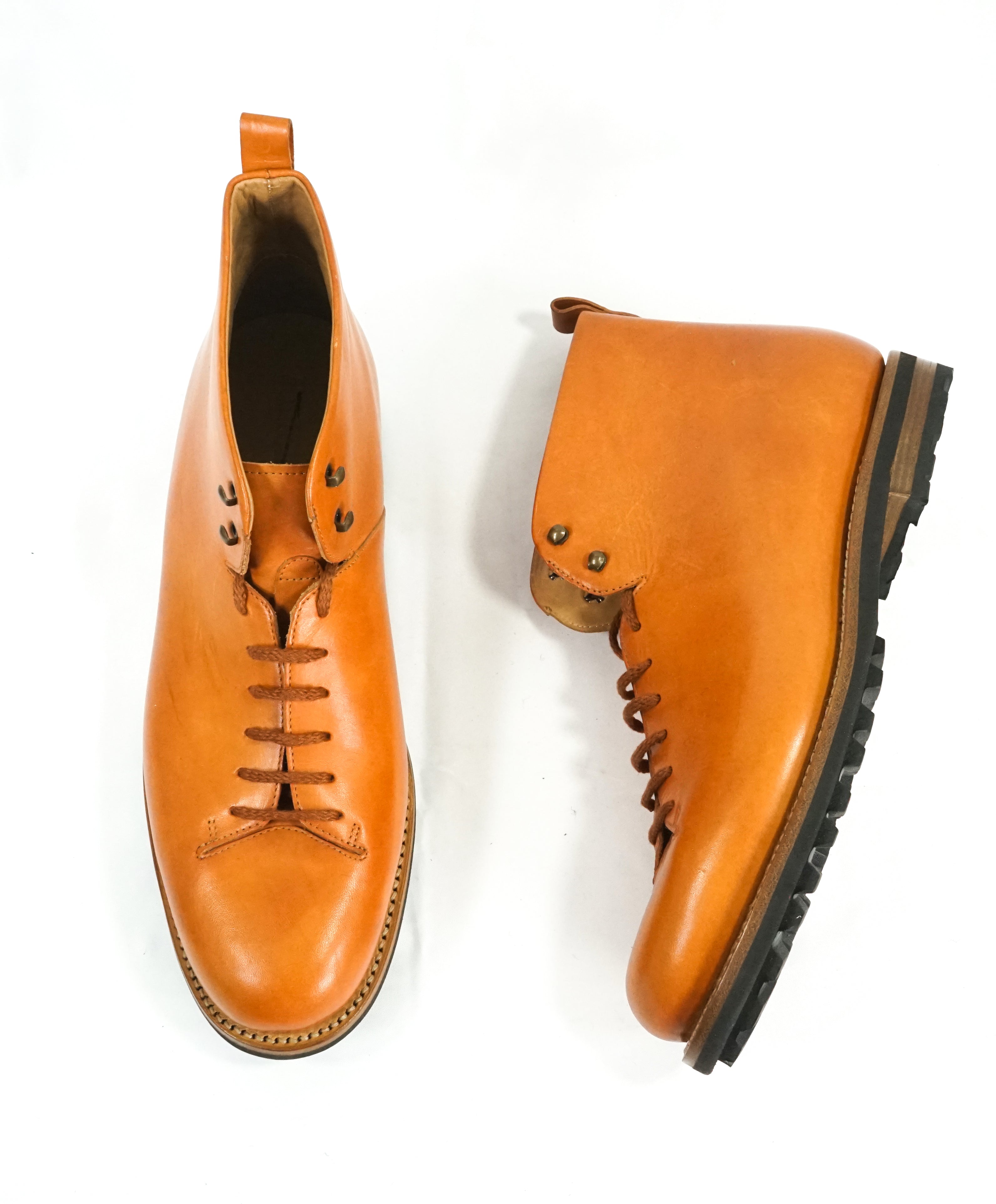 PAUL STUART - Hand Made In Spain Premium Leather Hiking Boots - 10