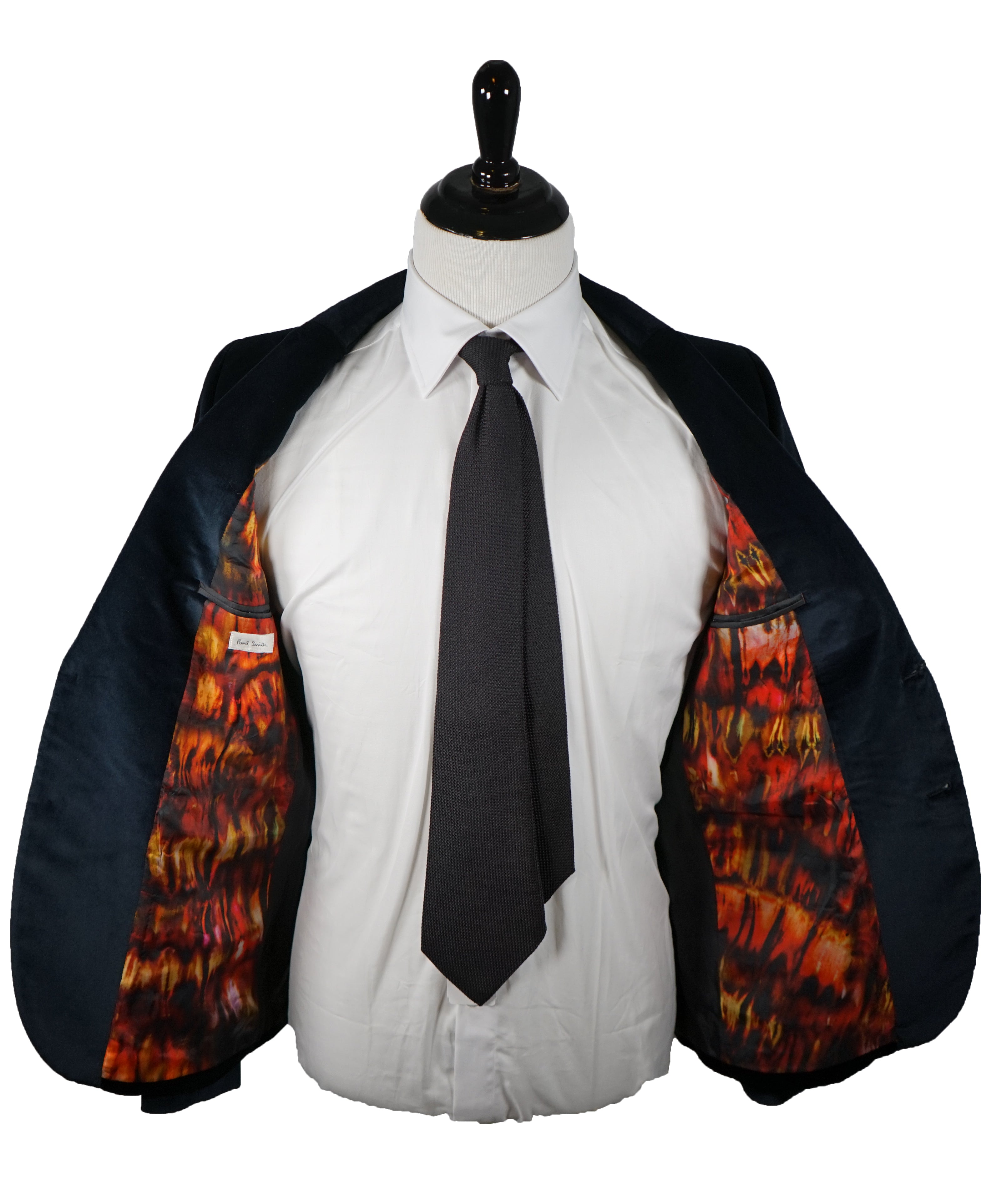 PAUL SMITH - Velvet Smoking Dinner Jacket With Contrast Details - 40R