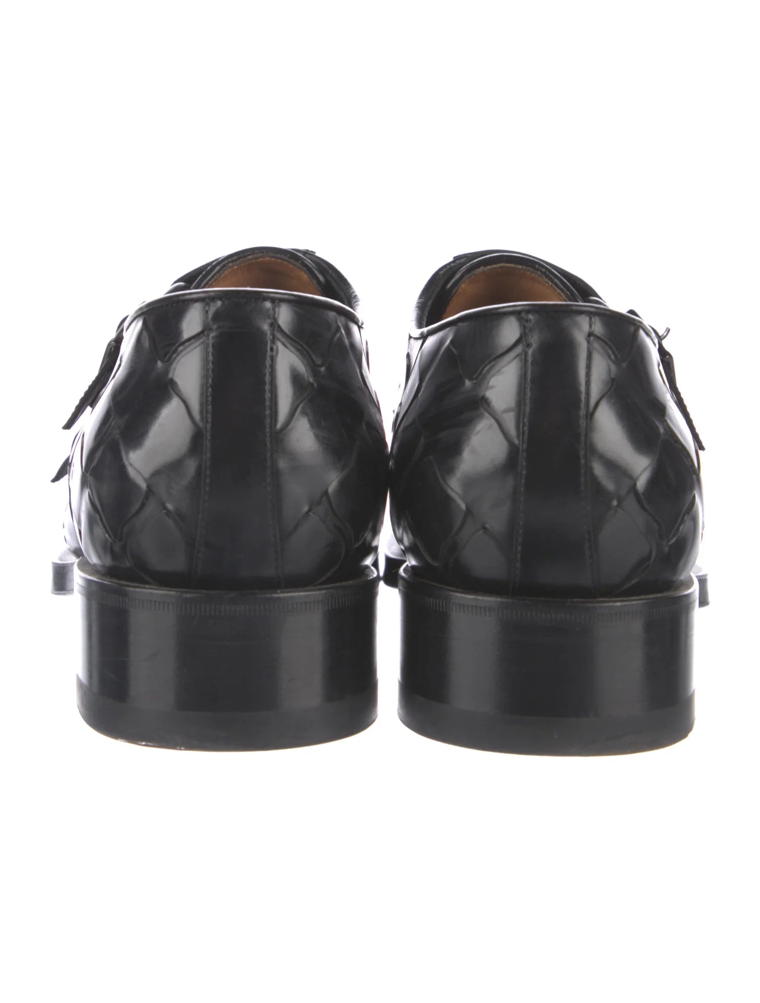 $1,595 SANTONI - "GOODYEAR WELT” *DIZZIER* Black Monk Strap Loafers - 10US