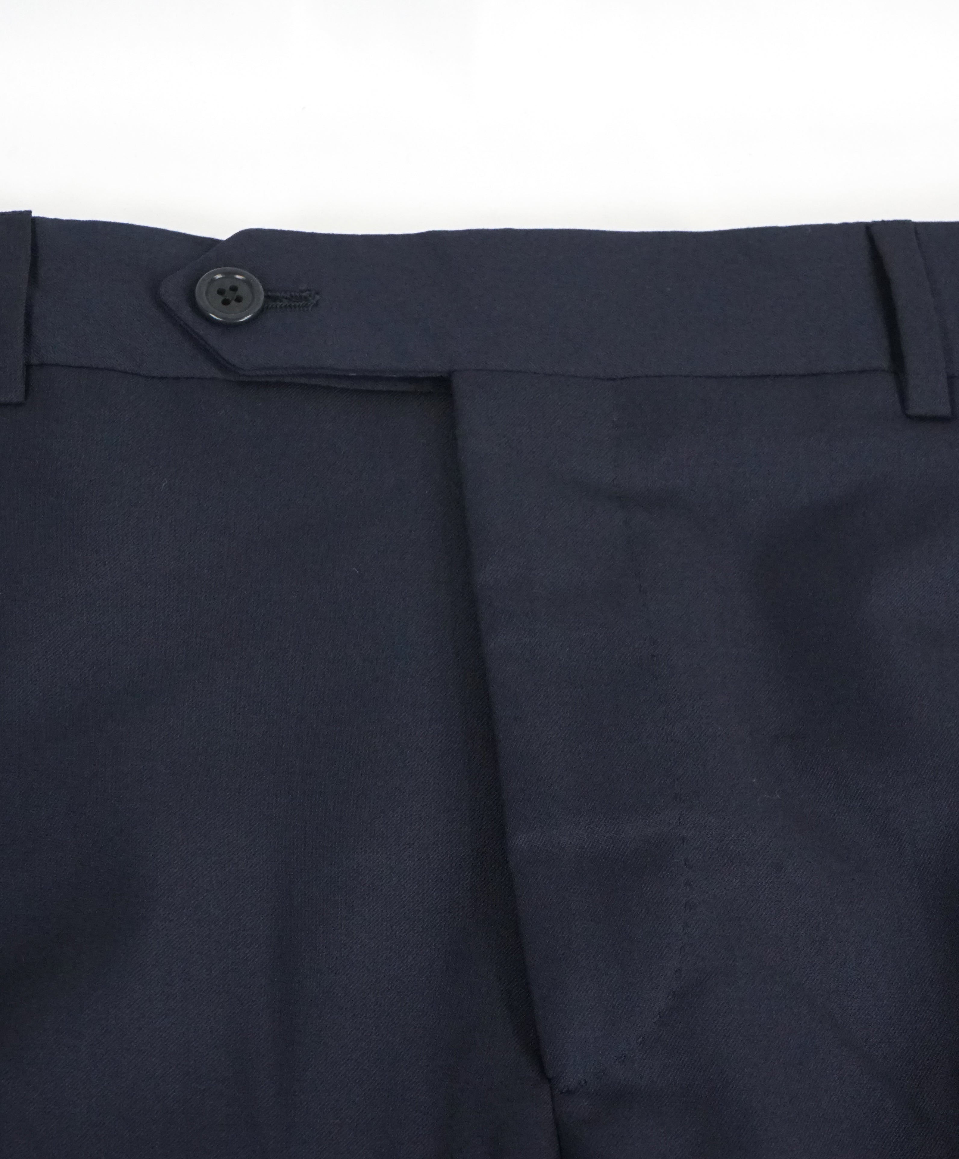 SAKS FIFTH AVE -Navy Wool & Silk MADE IN ITALY Flat Front Dress Pants- 34W
