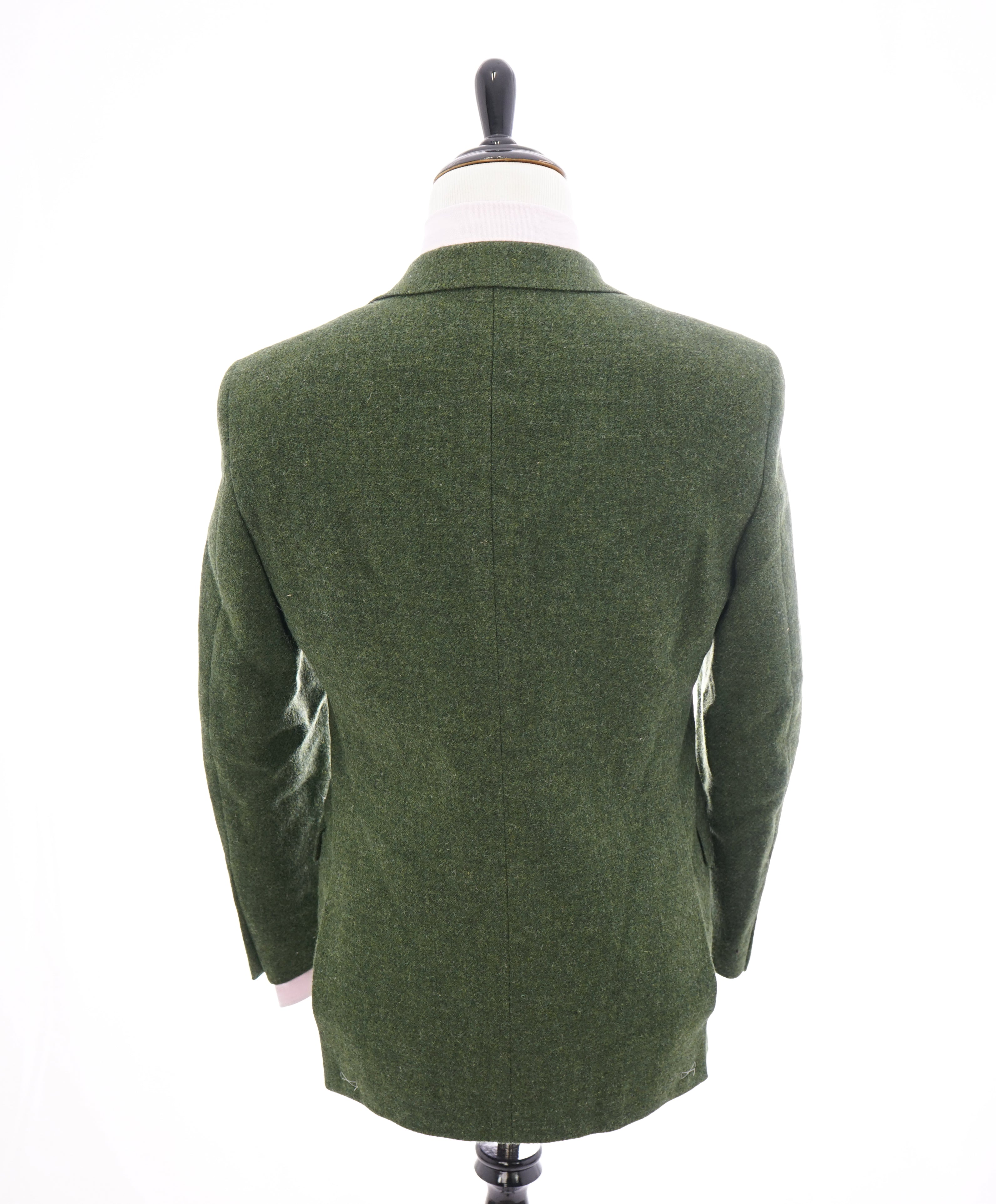 SAKS 5TH AVE BY HICKEY FREEMAN - Green Flannel Wool Blazer - 38R