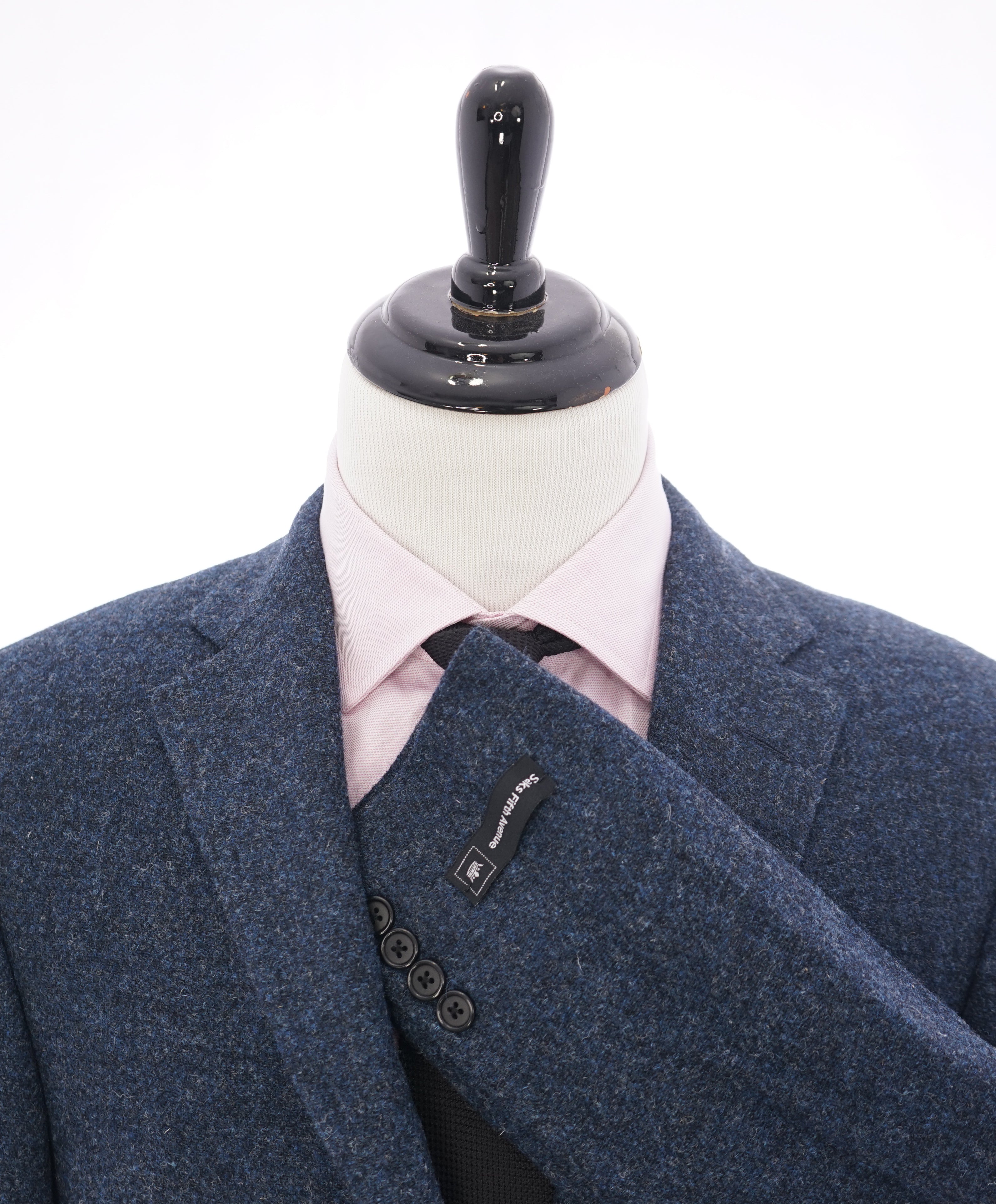 SAKS 5TH AVE BY HICKEY FREEMAN - Blue Flannel Wool Blazer - 42R