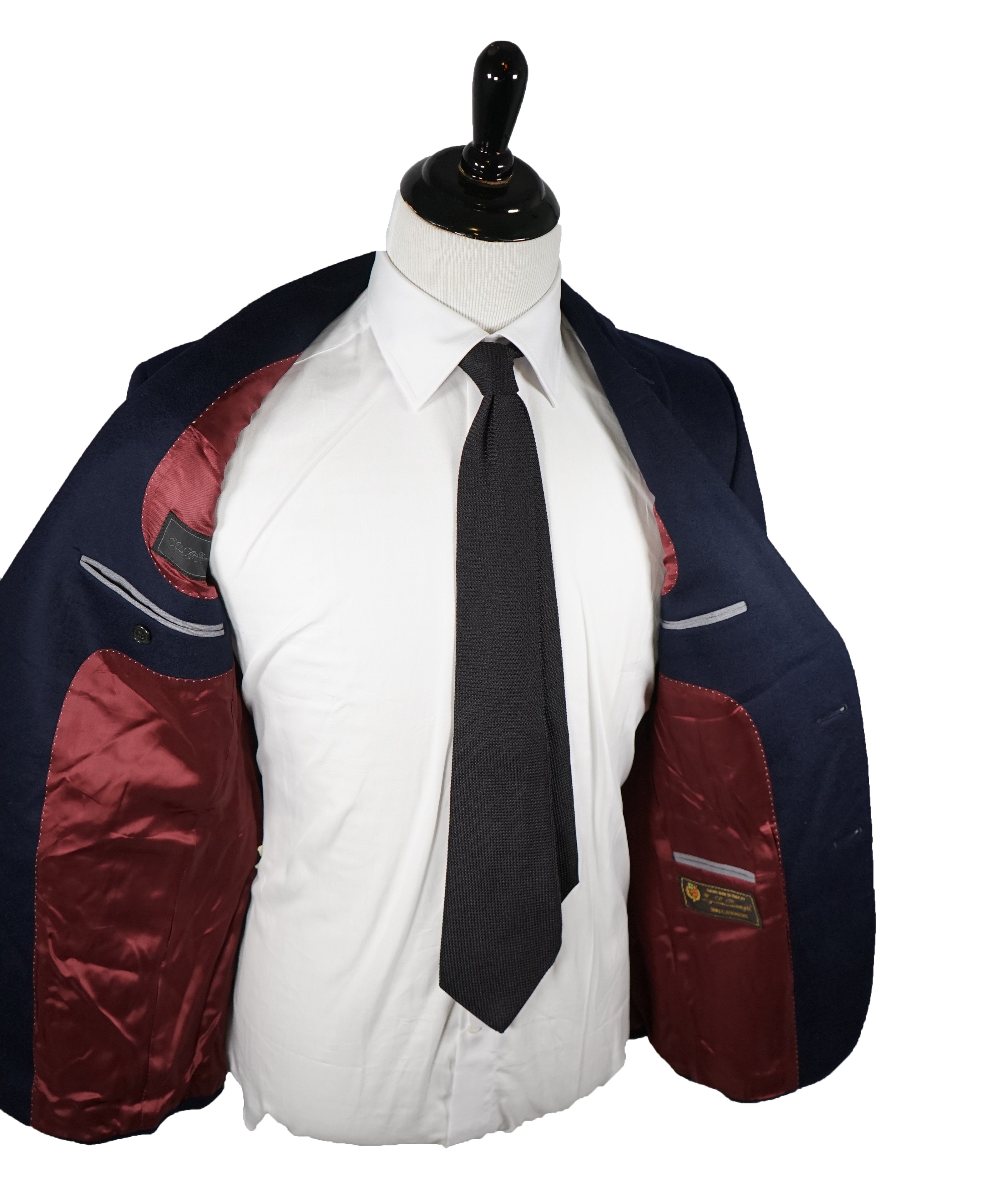 SAKS FIFTH AVENUE / LORO PIANA- Slim 100% Cashmere Navy Blazer- 38R