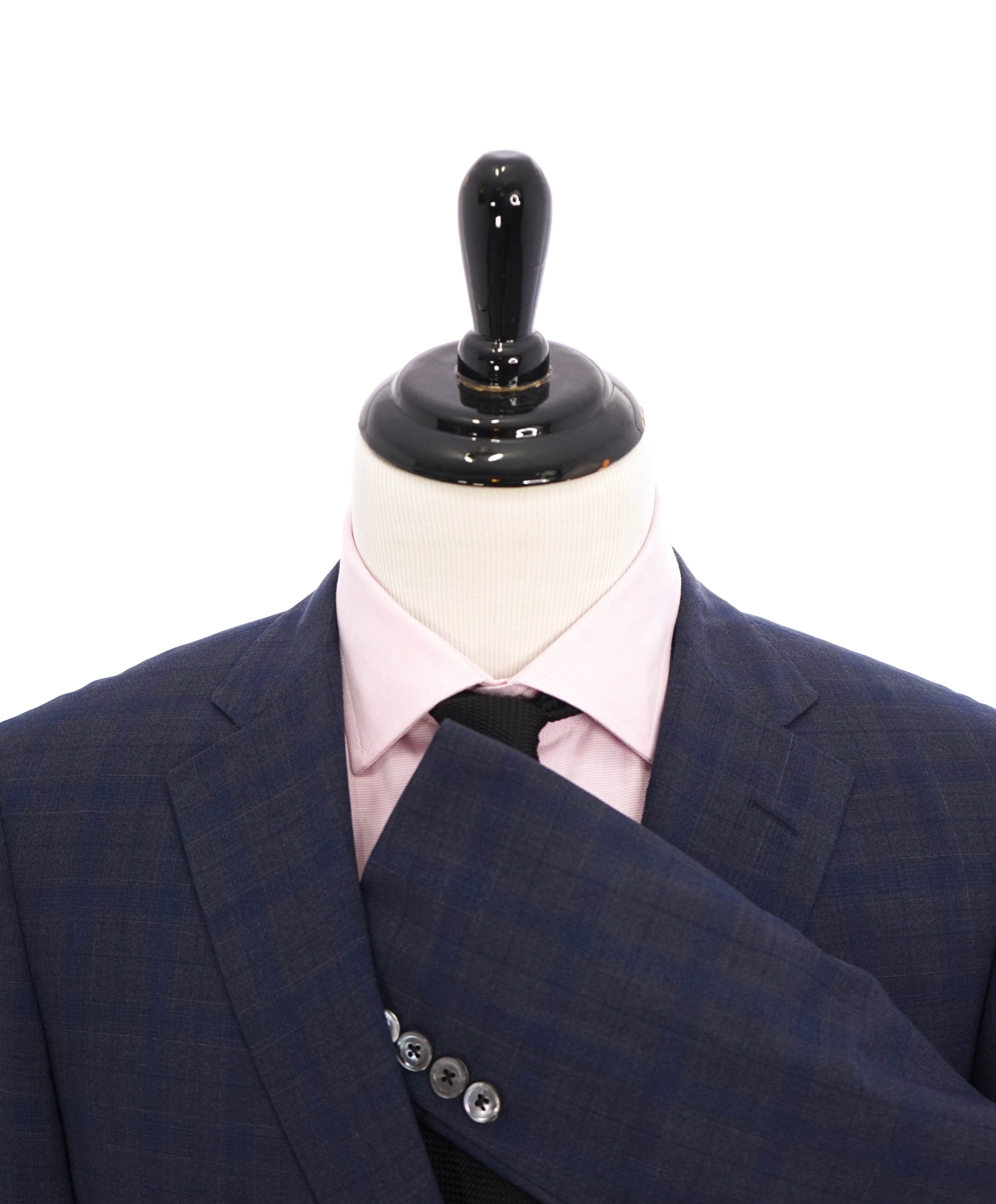 SAMUELSOHN - CUSTOM Blue Check Plaid "BARBERA" Fabric Suit - 42S/37W