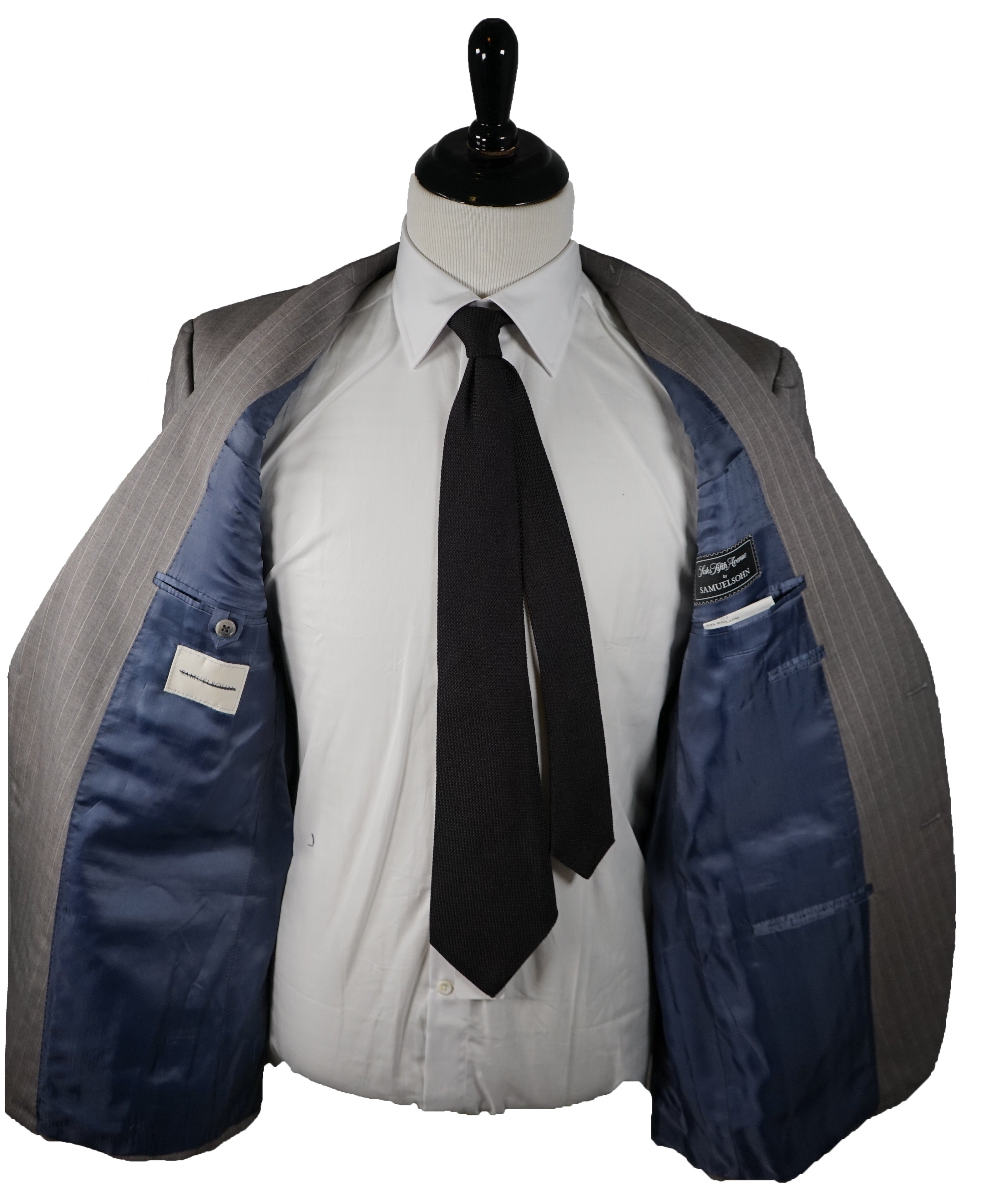 SAMUELSOHN - Alternating Stripe Super 130’s Suit - 44R