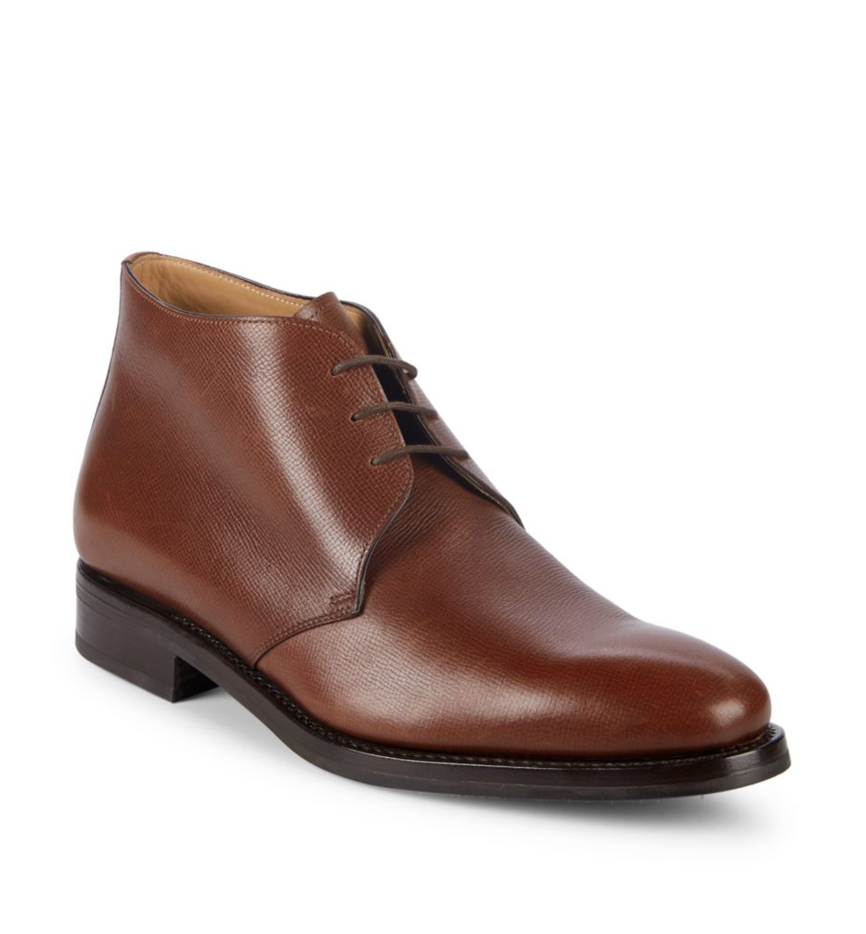 PAUL STUART - Hand Made In Italy - Pebbled Leather Chukka Boot - 9.5A