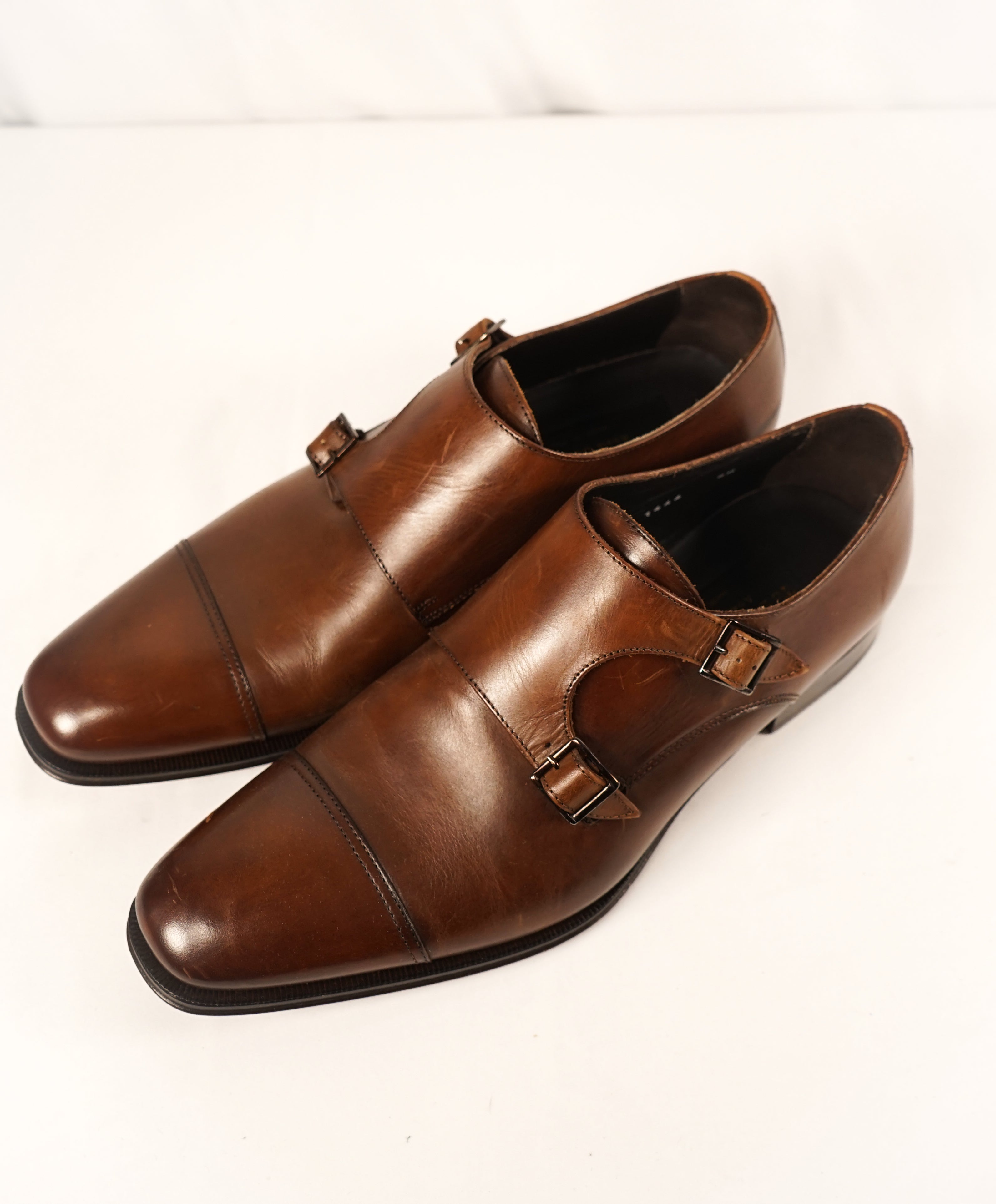 TO BOOT NEW YORK - “Grant” Double Monk Strap Loafers Brown Loafers - 9.5