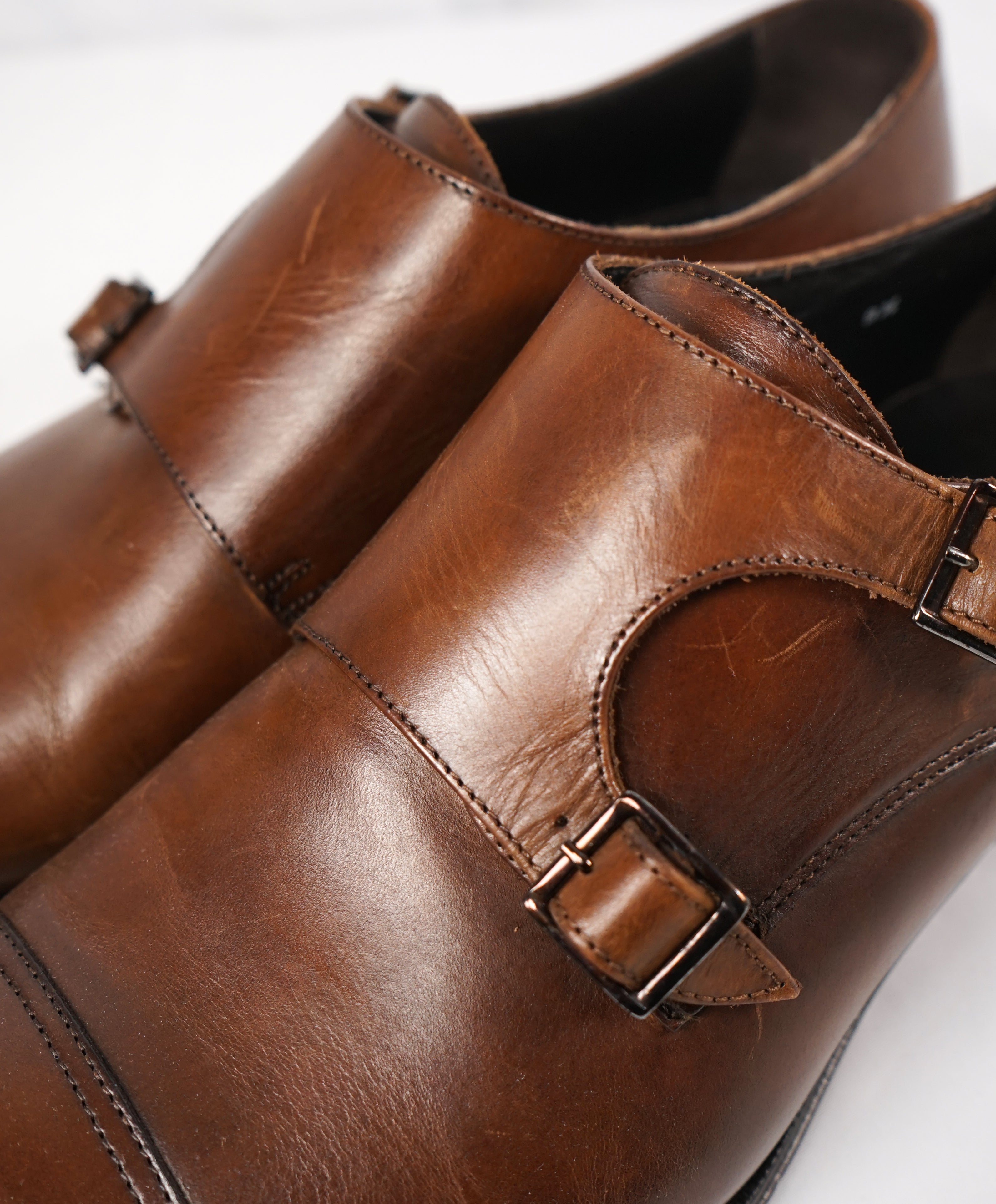 TO BOOT NEW YORK - “Grant” Double Monk Strap Loafers Brown Loafers - 9.5